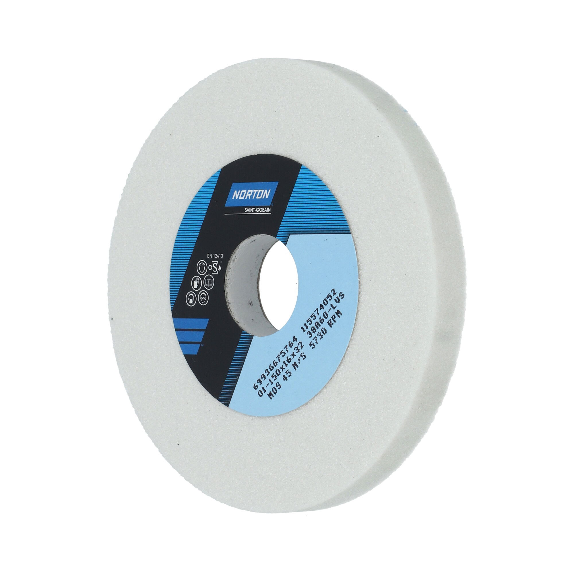 Norton Egyenes köszörűkorong Ø150x16x32 mm 38A 60 L VS, 2 db/csomag termék fő termékképe