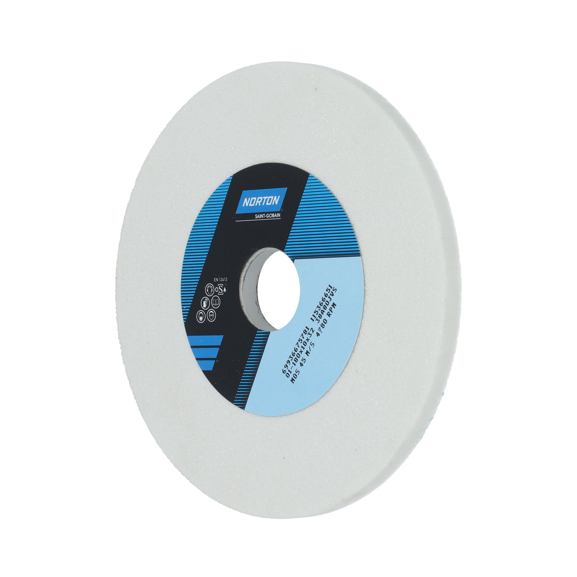 Norton Egyenes köszörűkorong Ø180x10x32 mm 38A 80 J VS, 2 db/csomag termék fő termékképe