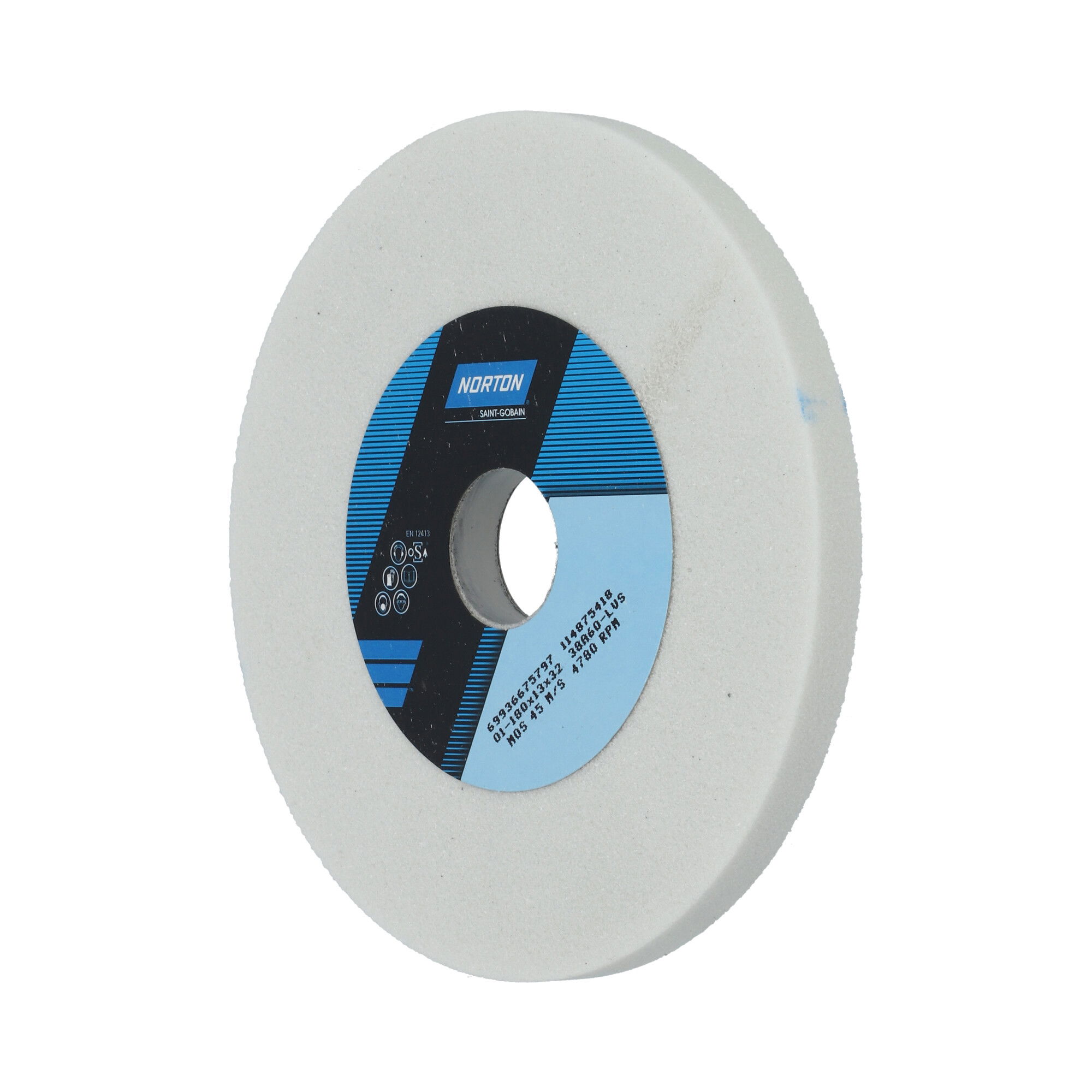 Norton Egyenes köszörűkorong Ø180x13x32 mm 38A 60 L VS, 2 db/csomag termék fő termékképe