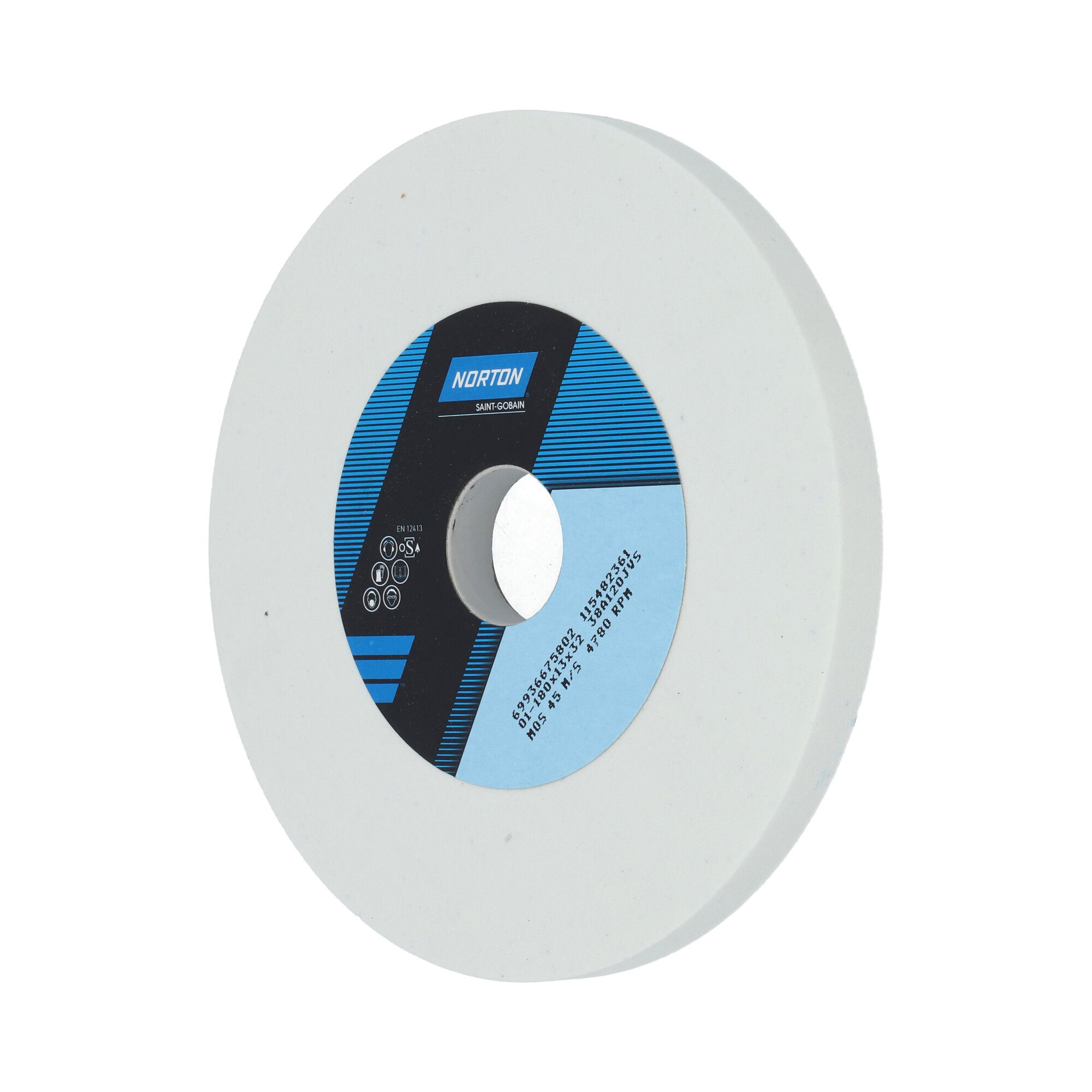Norton Egyenes köszörűkorong Ø180x13x32 mm 38A 120 J VS, 2 db/csomag termék fő termékképe