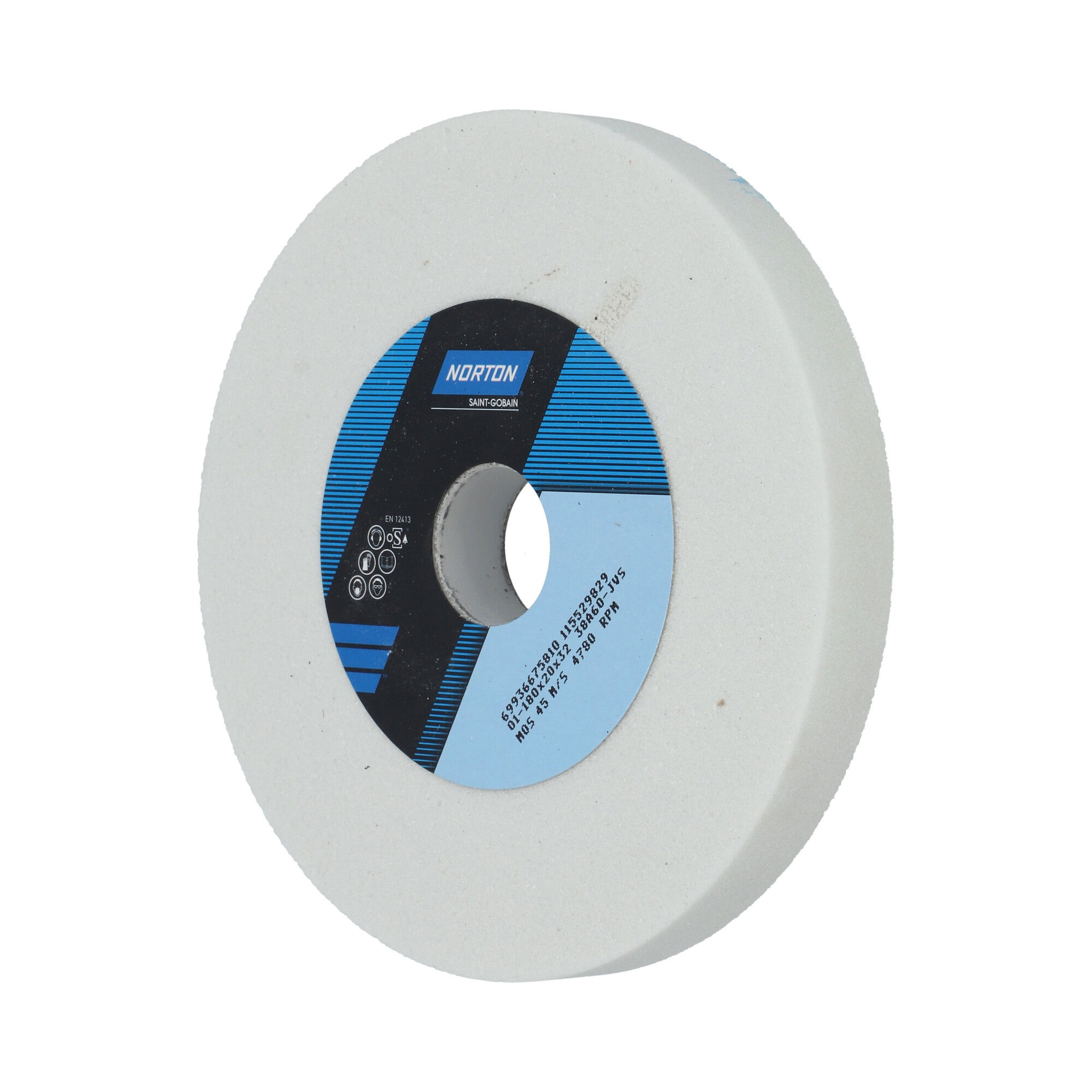 Norton Egyenes köszörűkorong Ø180x20x32 mm 38A 60 J VS, 2 db/csomag termék fő termékképe