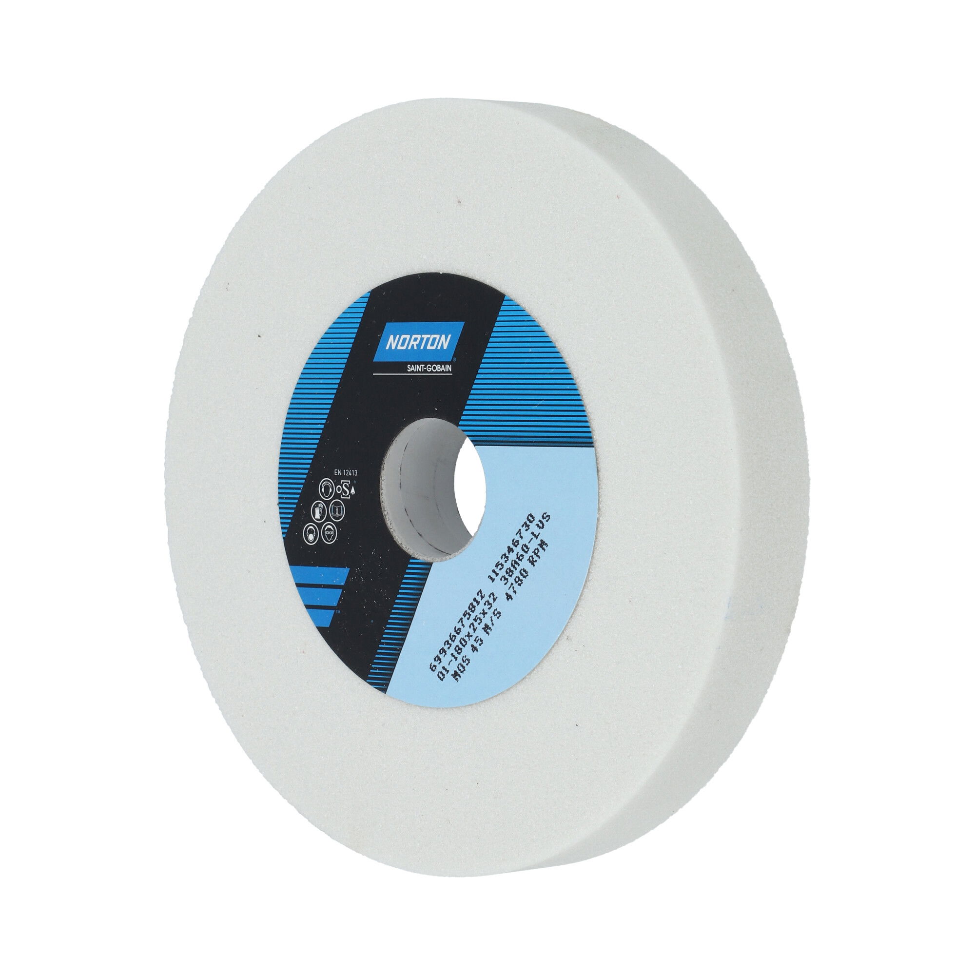 Norton Egyenes köszörűkorong Ø180x25x32 mm 38A 60 L VS, 2 db/csomag termék fő termékképe