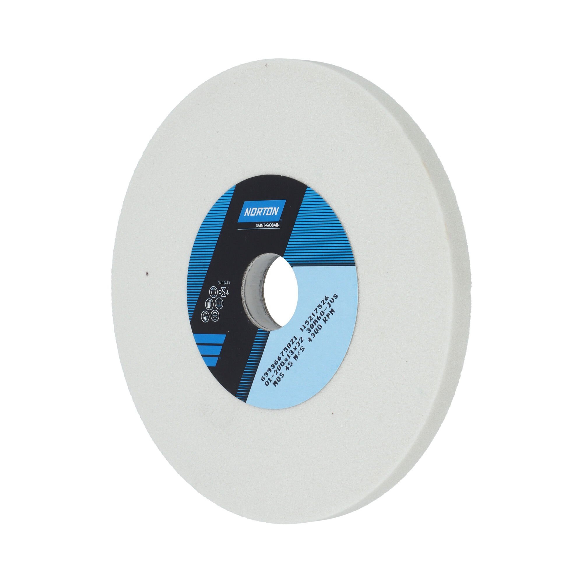 Norton Egyenes köszörűkorong Ø200x13x32 mm 38A 60 J VS termék fő termékképe