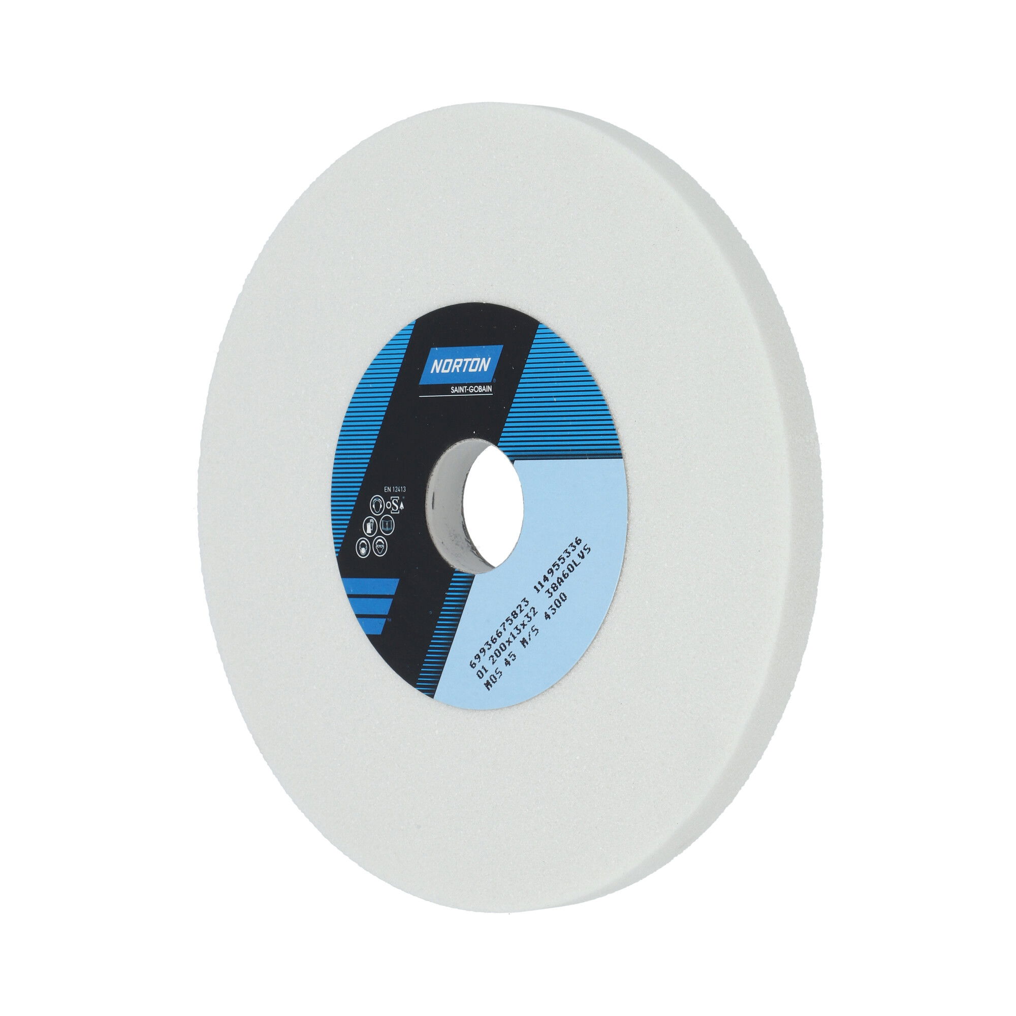 Norton Egyenes köszörűkorong Ø200x13x32 mm 38A 60 L VS, 6 db/csomag termék fő termékképe