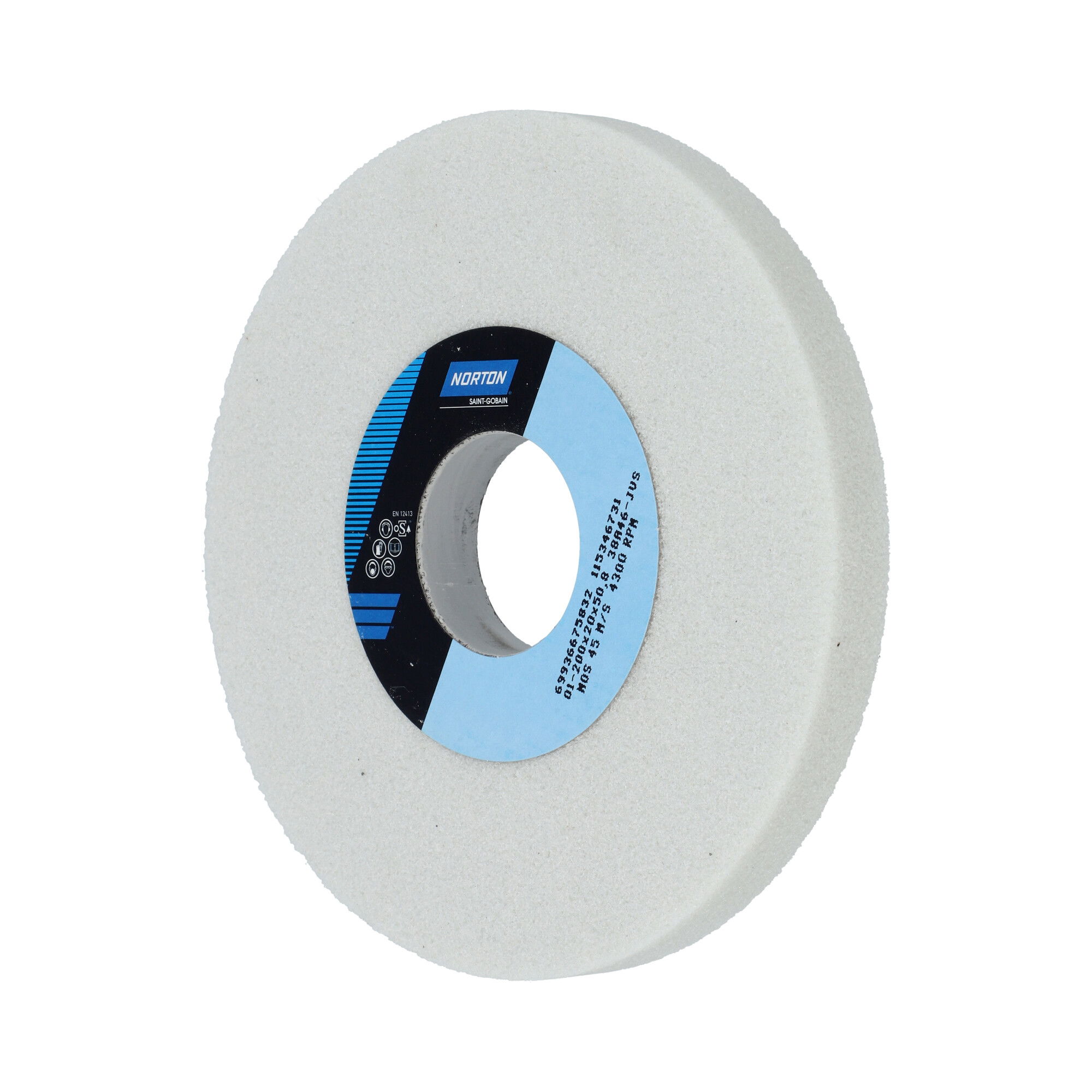 Norton Egyenes köszörűkorong Ø200x20x50,8 mm 38A 60 M VR, 2 db/csomag termék fő termékképe