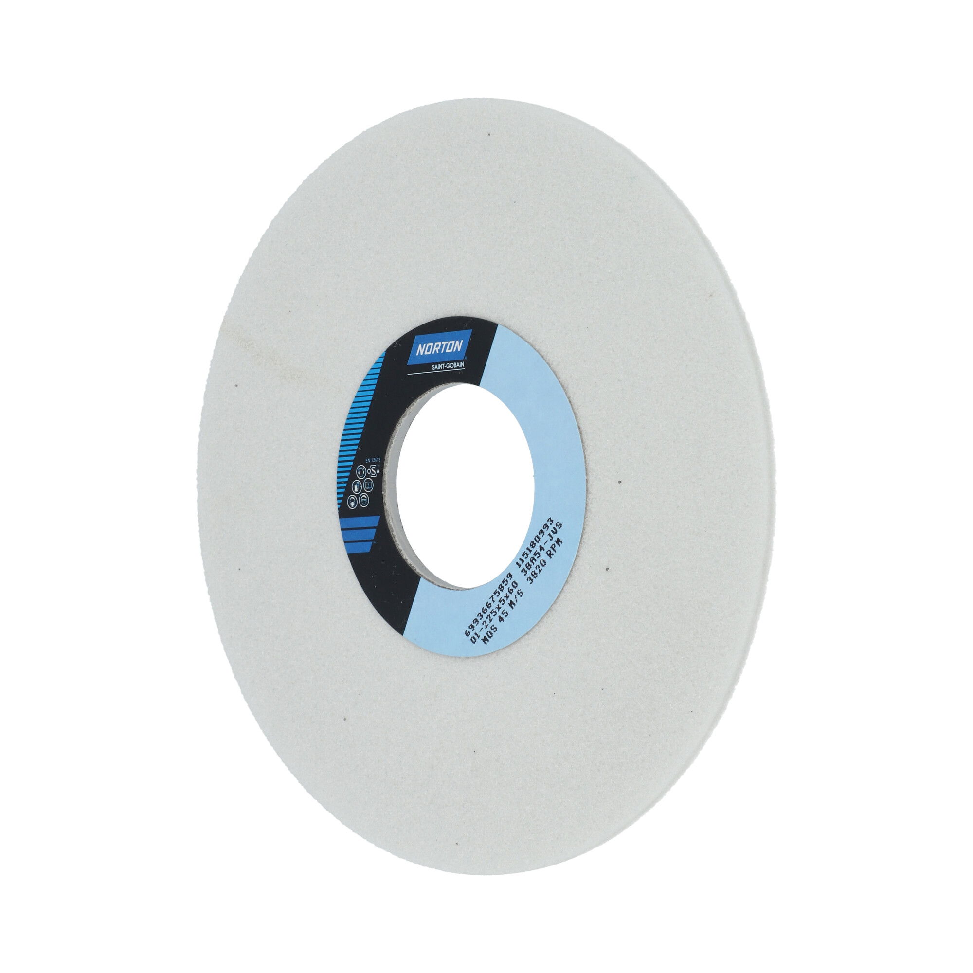 Norton Egyenes köszörűkorong Ø250x8x60 mm 9A 180 L V22, 8 db/csomag termék fő termékképe