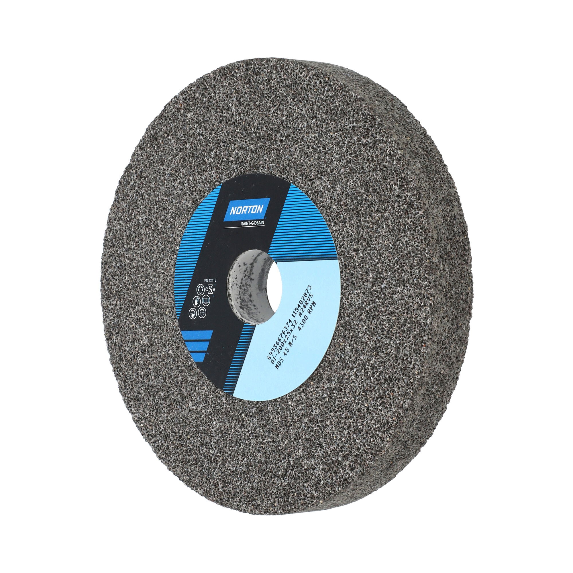 Norton Egyenes köszörűkorong Ø200x25x32 mm A 24 R VS termék fő termékképe