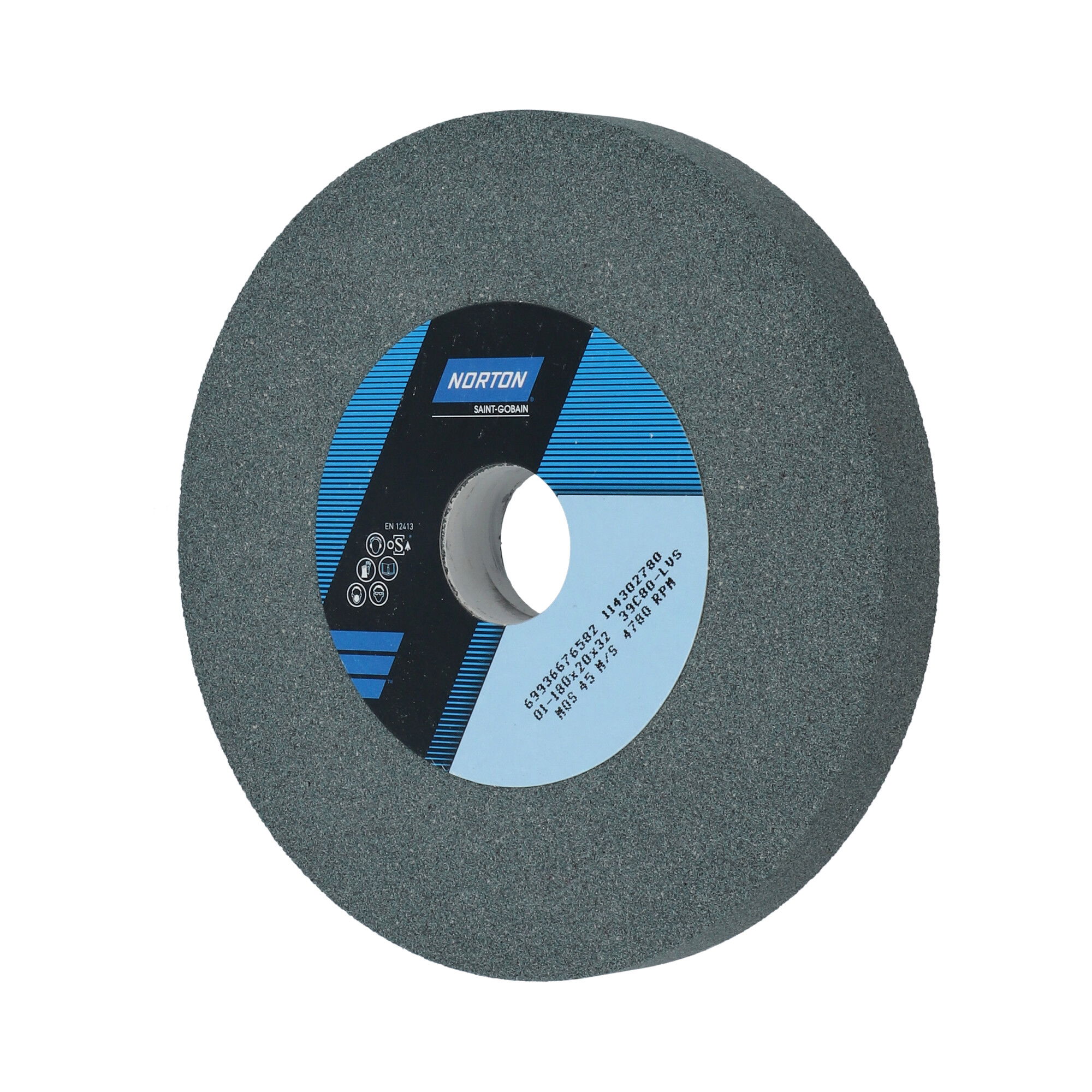 Norton Egyenes köszörűkorong Ø180x20x32 mm 39C 80 L VS termék fő termékképe