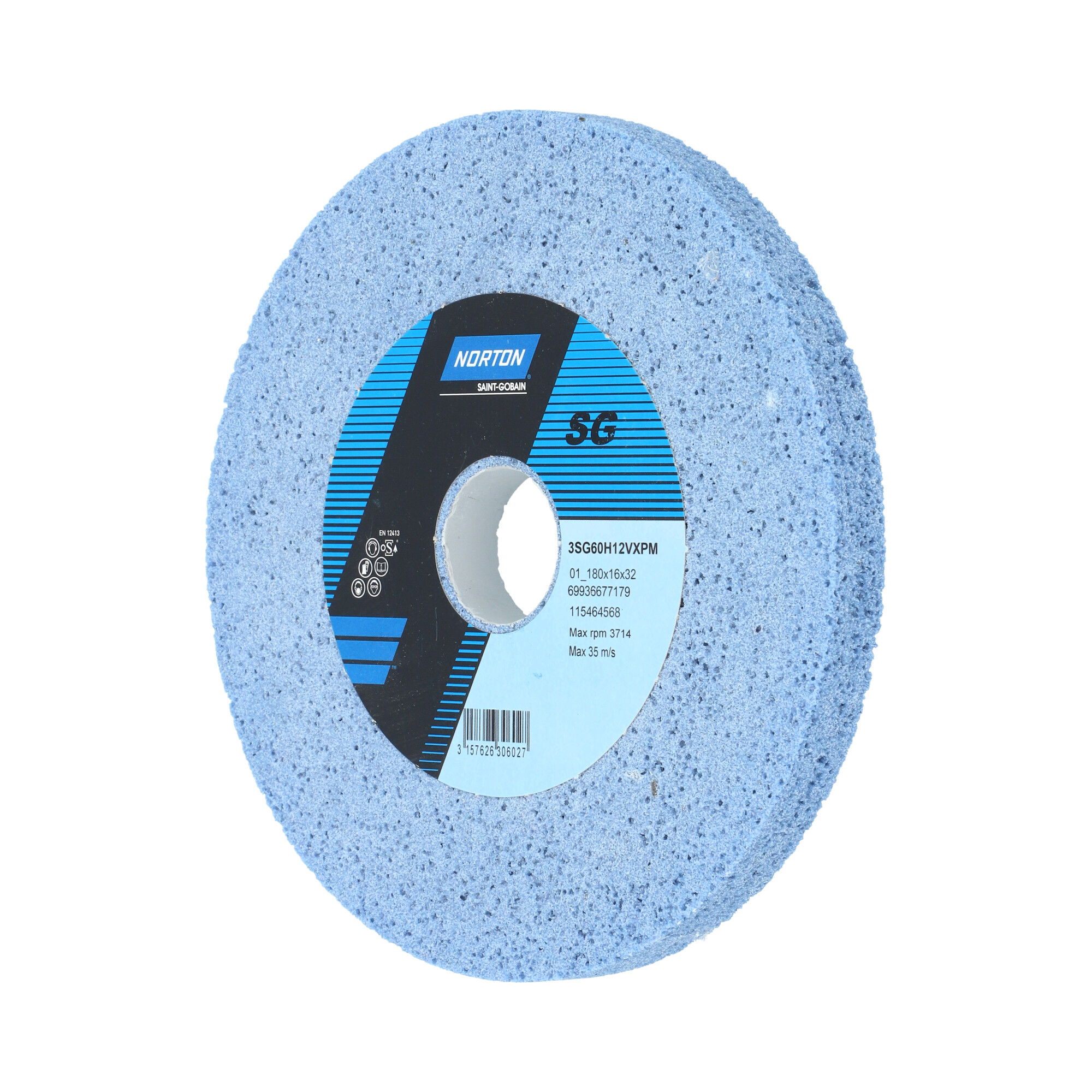 Norton Egyenes köszörűkorong Ø180x16x32 mm 3SG 60 H12 VXP termék fő termékképe
