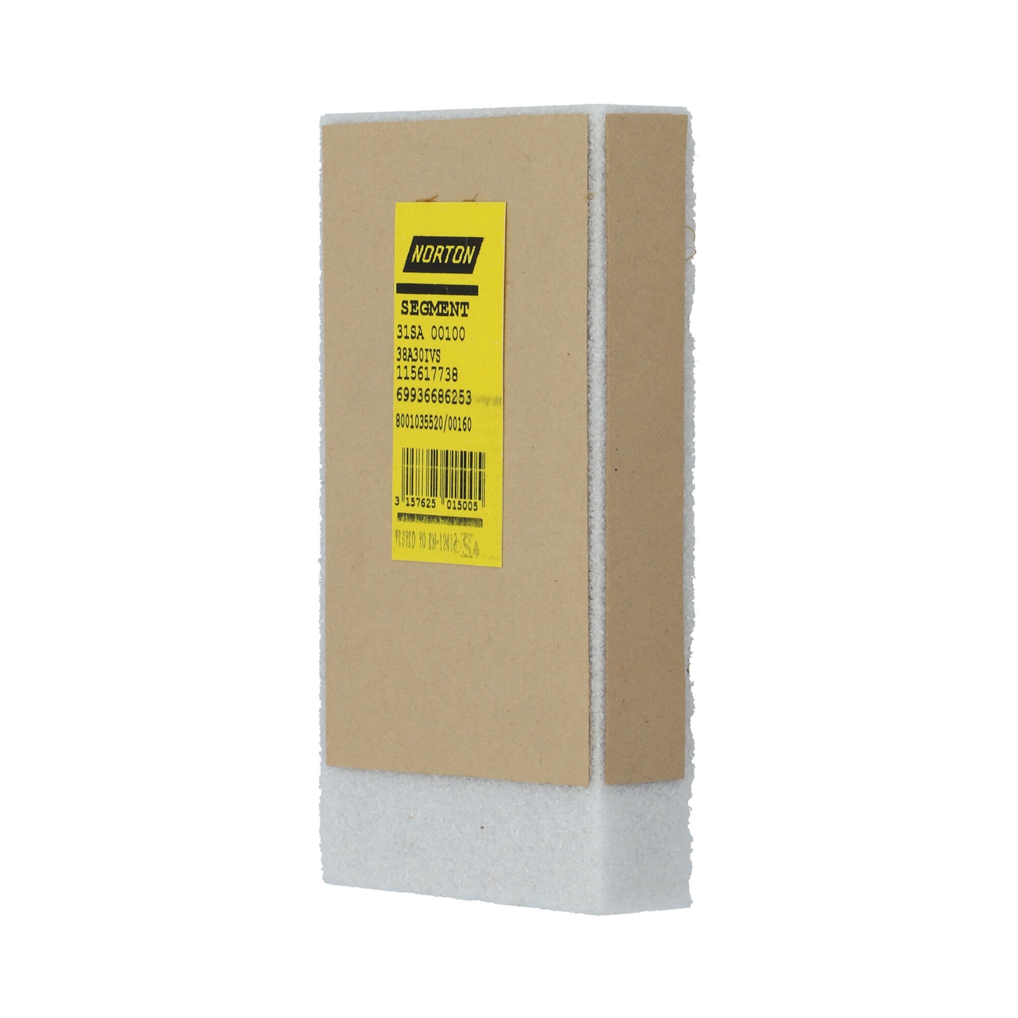 Norton Köszörűkő szegmens 25x80x150 mm 38A 30 I VS, 12 db/csomag termék fő termékképe