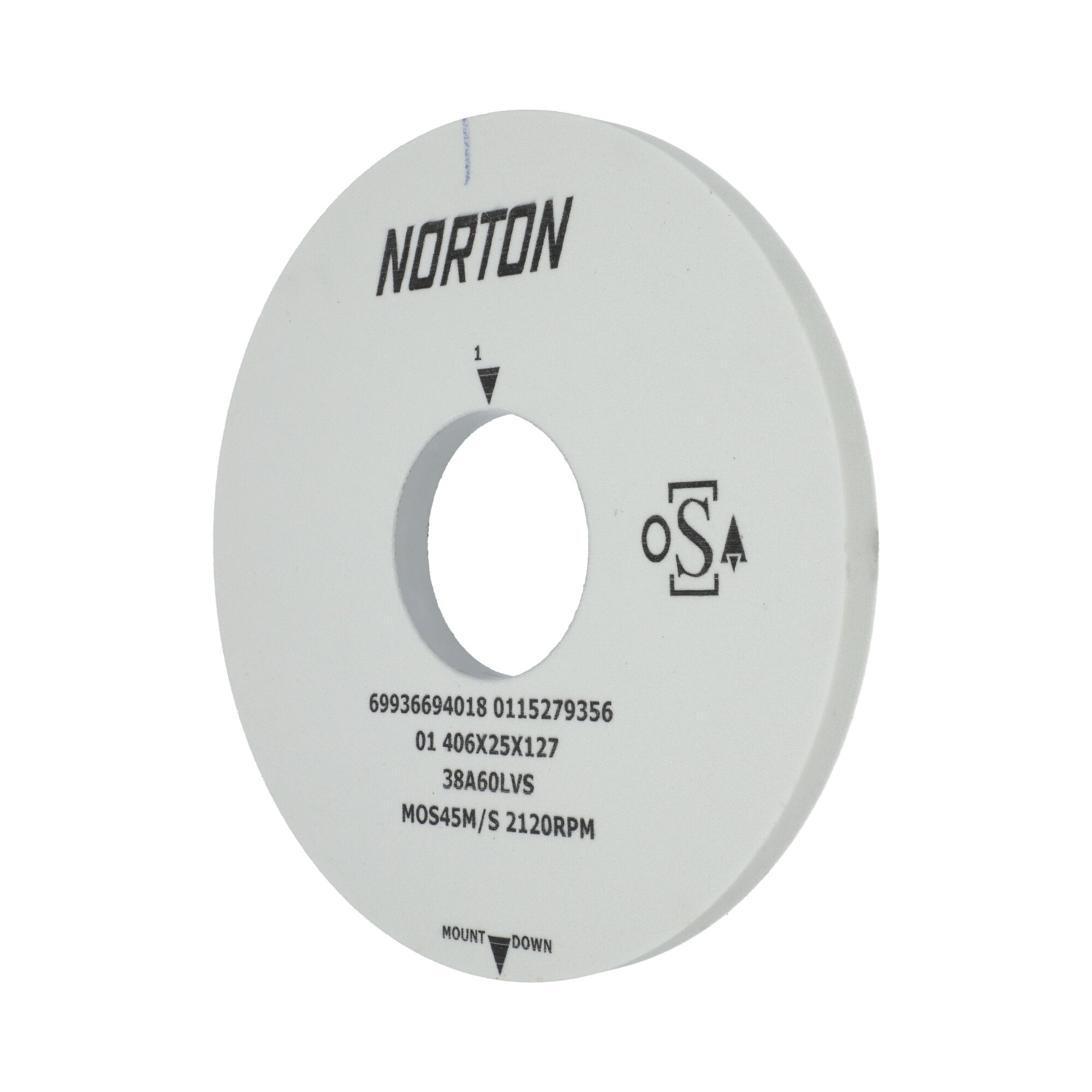 Norton Egyenes köszörűkorong Ø406x40x127 mm 38A 46 J VS termék fő termékképe