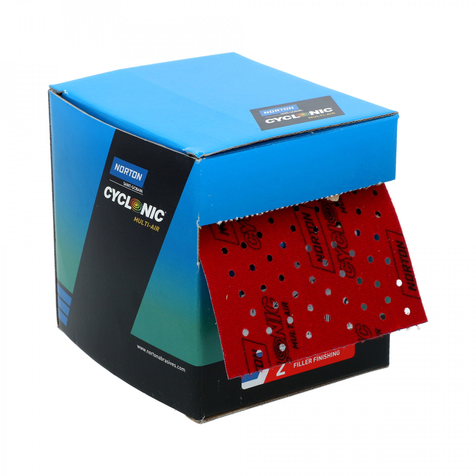 Norton Cyclonic Multi-Air gyalupapírok tekercsben 115mmx12m piros, 4 db/csomag termék fő termékképe