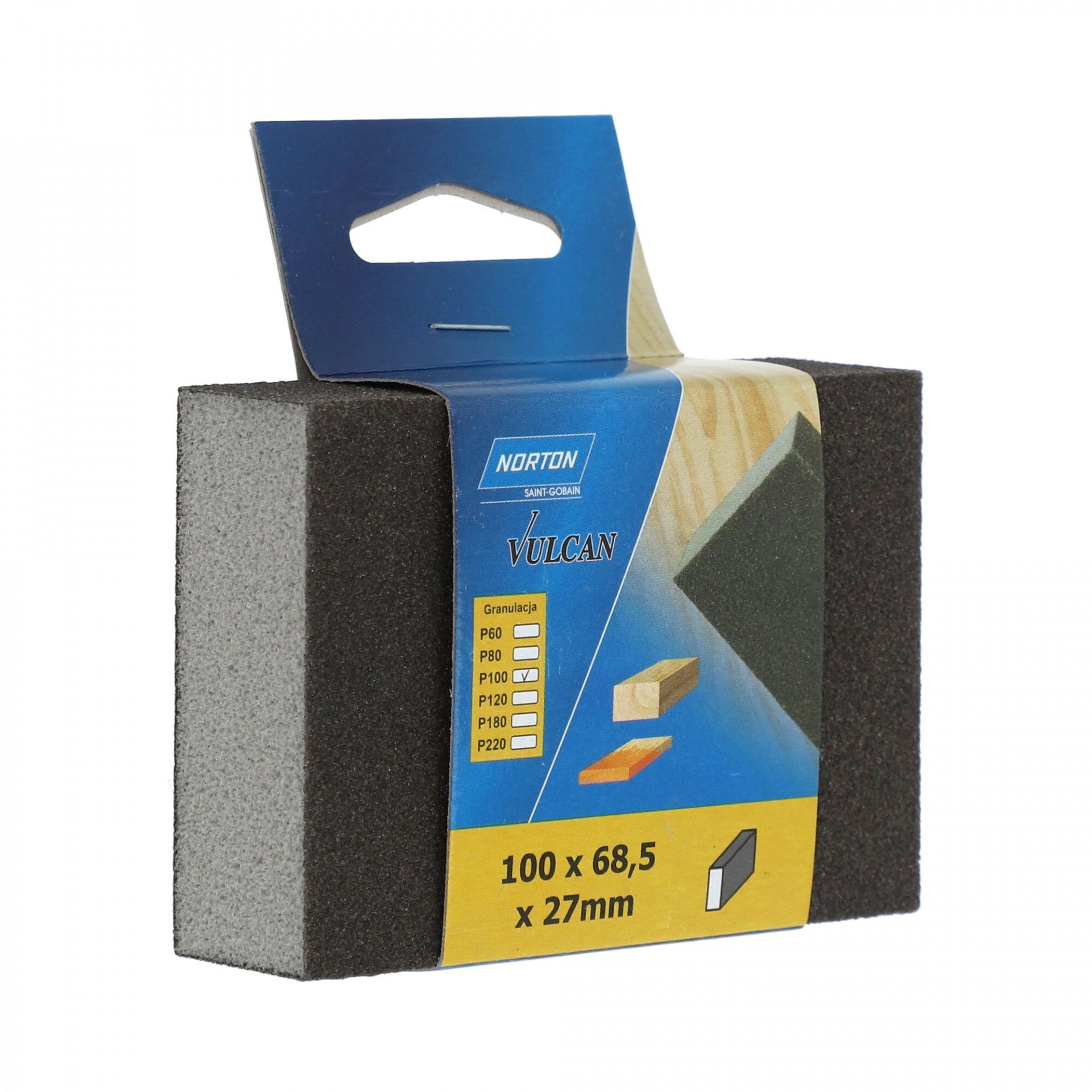 Norton Négyoldalas csiszolószivacs 100x68,5x27mm P100 termék fő termékképe