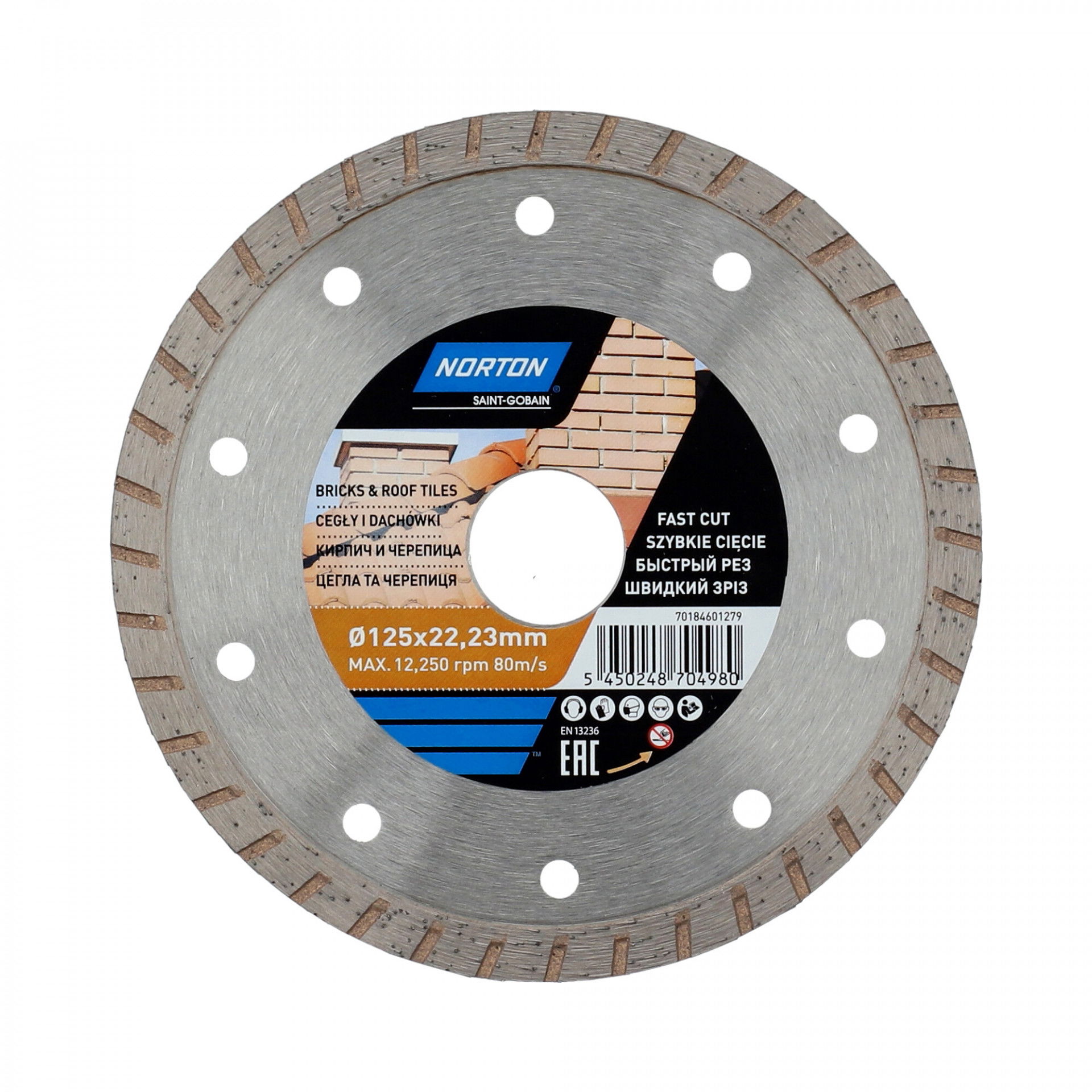 Norton CEE Bricks & Tiles gyémánt vágókorong Ø125x22,23 mm termék fő termékképe