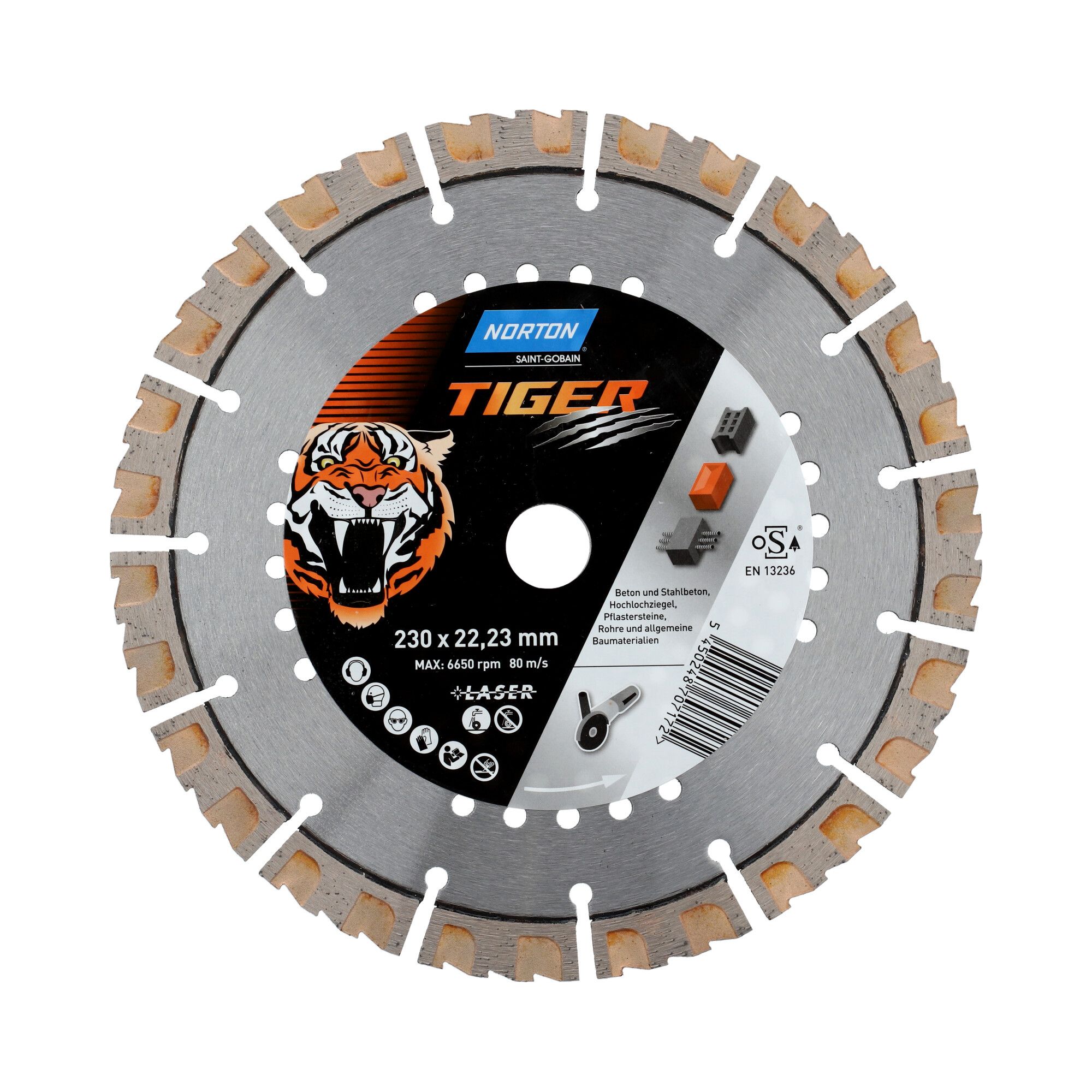 Norton Clipper Tiger Beton 27150 gyémánt vágókorong Ø230x22,23 mm termék fő termékképe