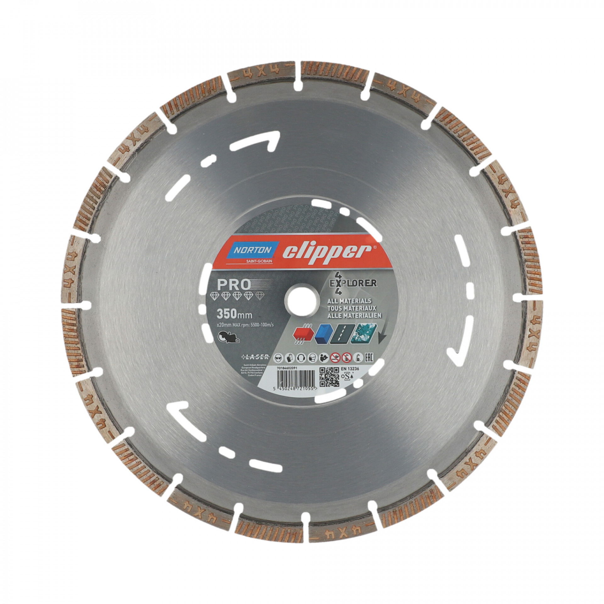 Norton Clipper Pro 4X4 Explorer gyémánt vágókorong Ø350x20 mm termék fő termékképe