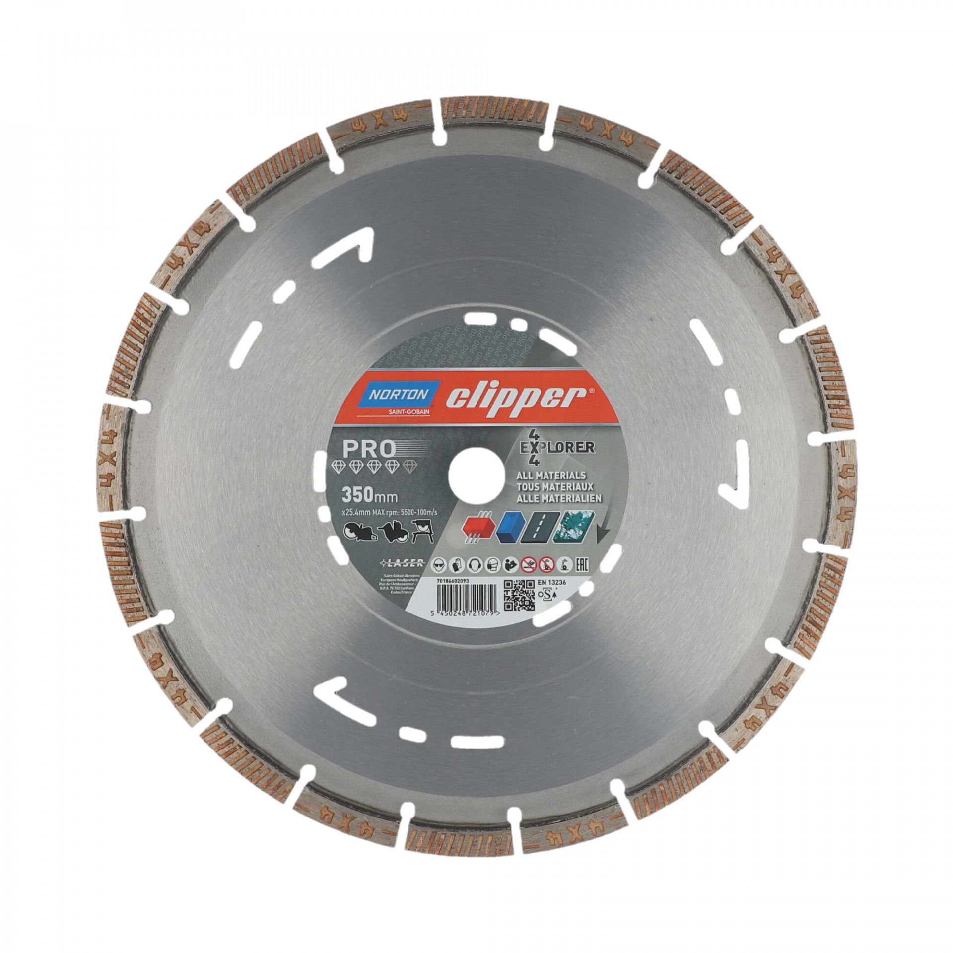 Norton Clipper Pro 4X4 Explorer gyémánt vágókorong Ø350x25,4 mm termék fő termékképe