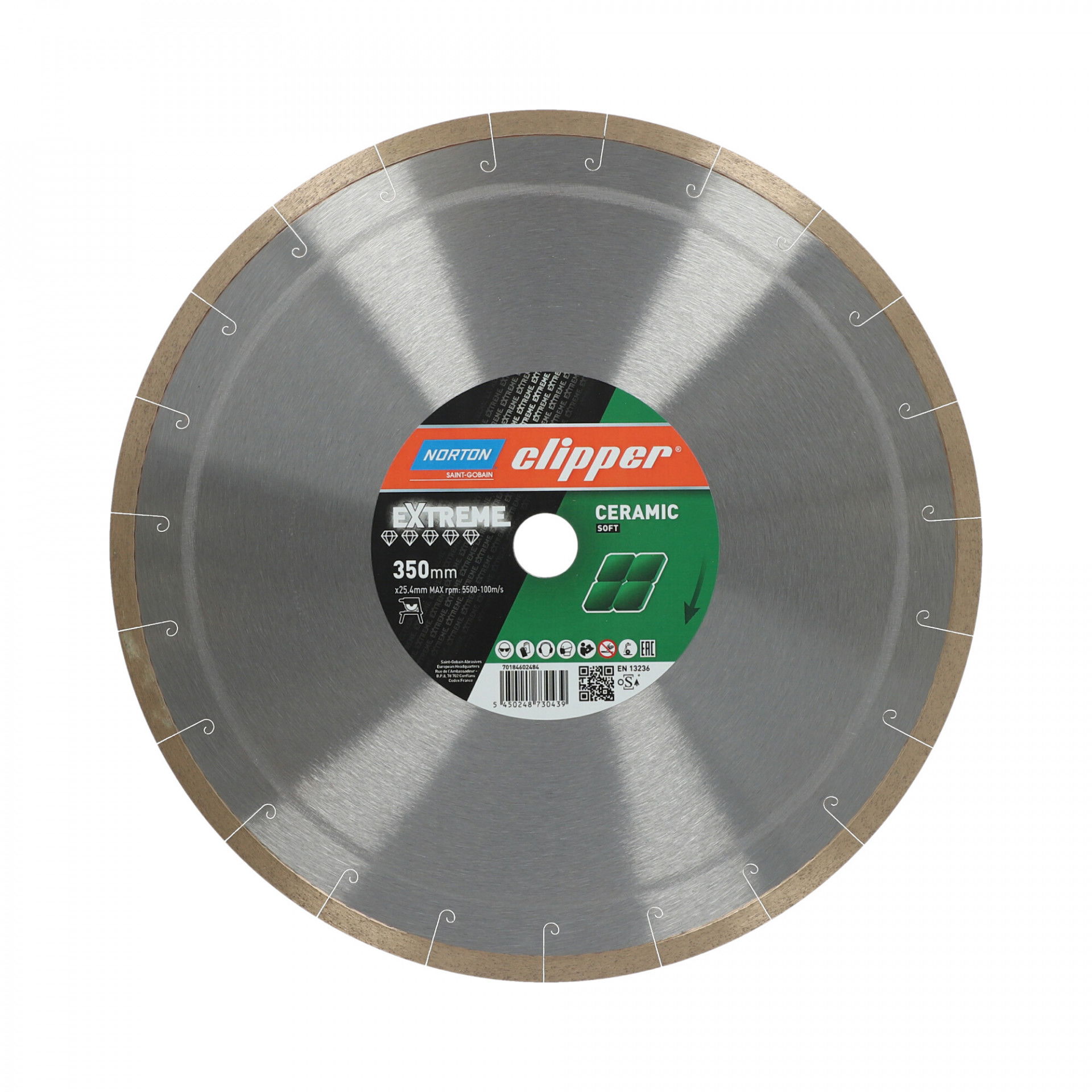 Norton Clipper Extreme Ceramic Soft gyémánt vágókorong Ø350x25,4 mm termék fő termékképe