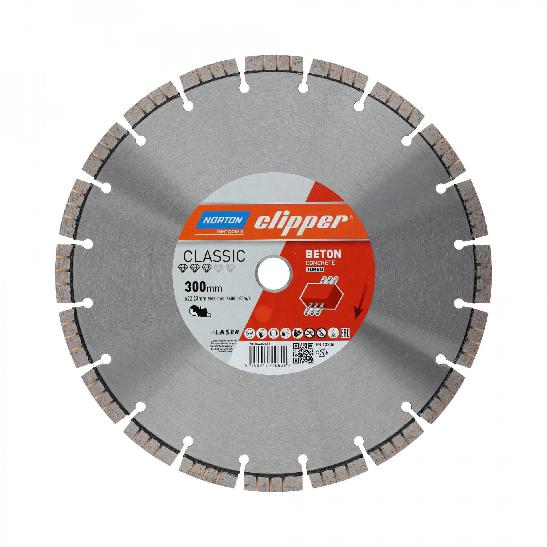 Norton Clipper Classic Beton Turbo gyémánt vágókorong Ø300x22,23 mm termék fő termékképe