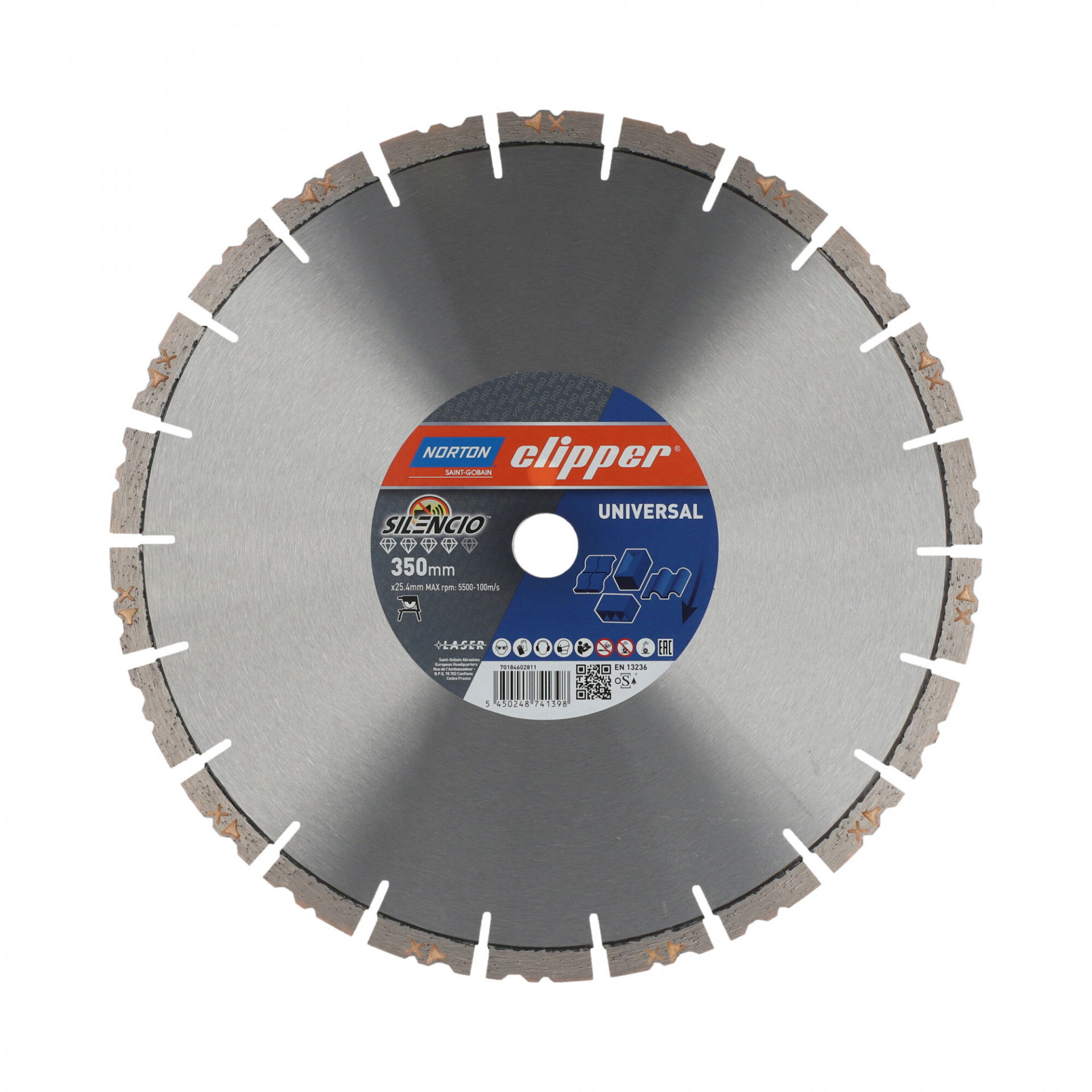 Norton Clipper Pro Universal Silencio gyémánt vágókorong Ø350x25,4 mm termék fő termékképe