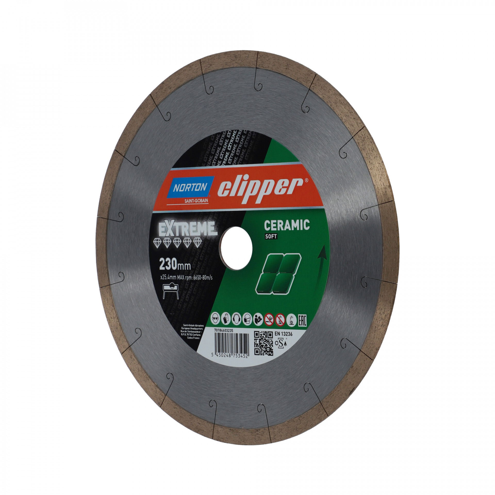 Norton Clipper Extreme Ceramic Soft gyémánt vágókorong Ø230x25,4 mm termék fő termékképe