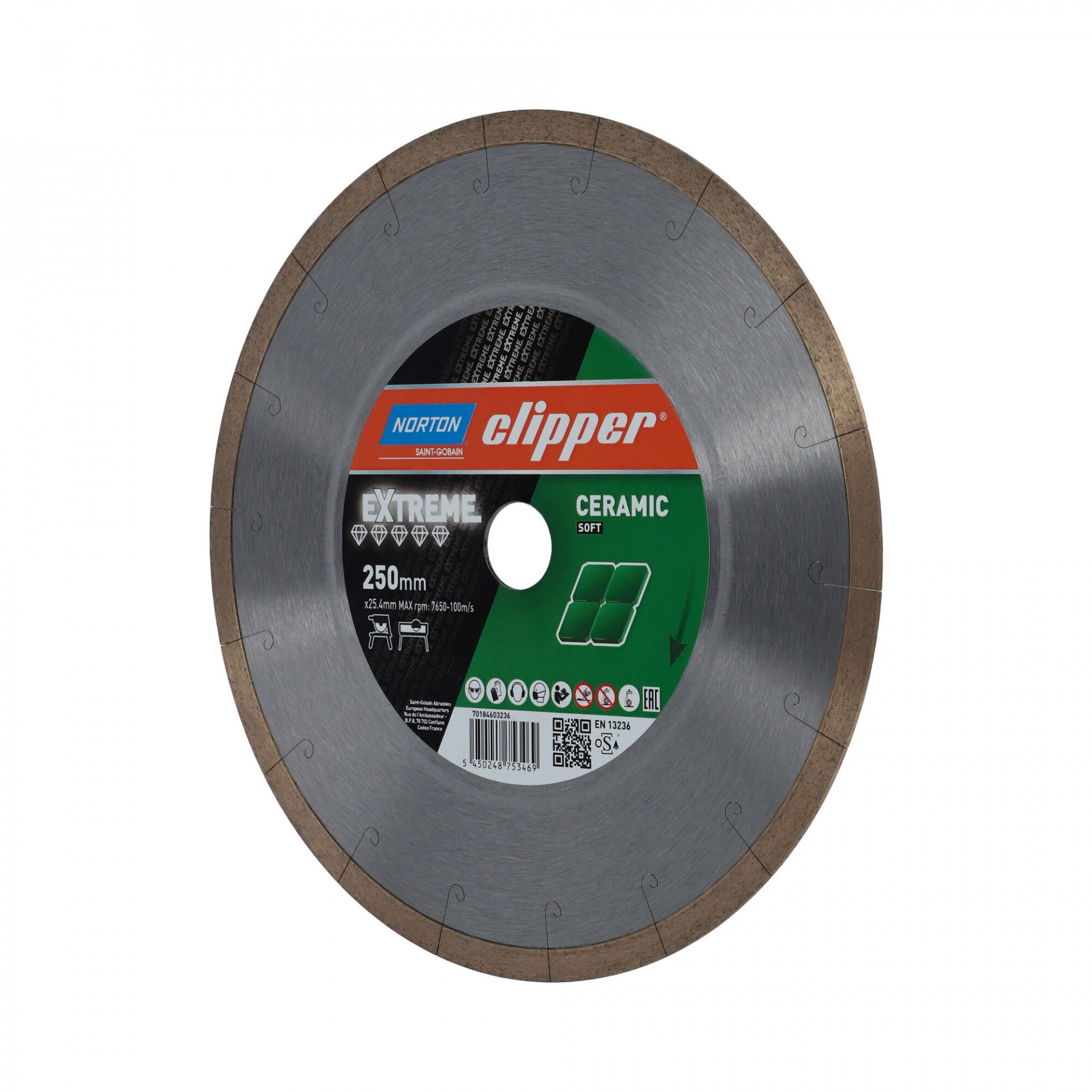 Norton Clipper Extreme Ceramic Soft gyémánt vágókorong Ø250x25,4 mm termék fő termékképe