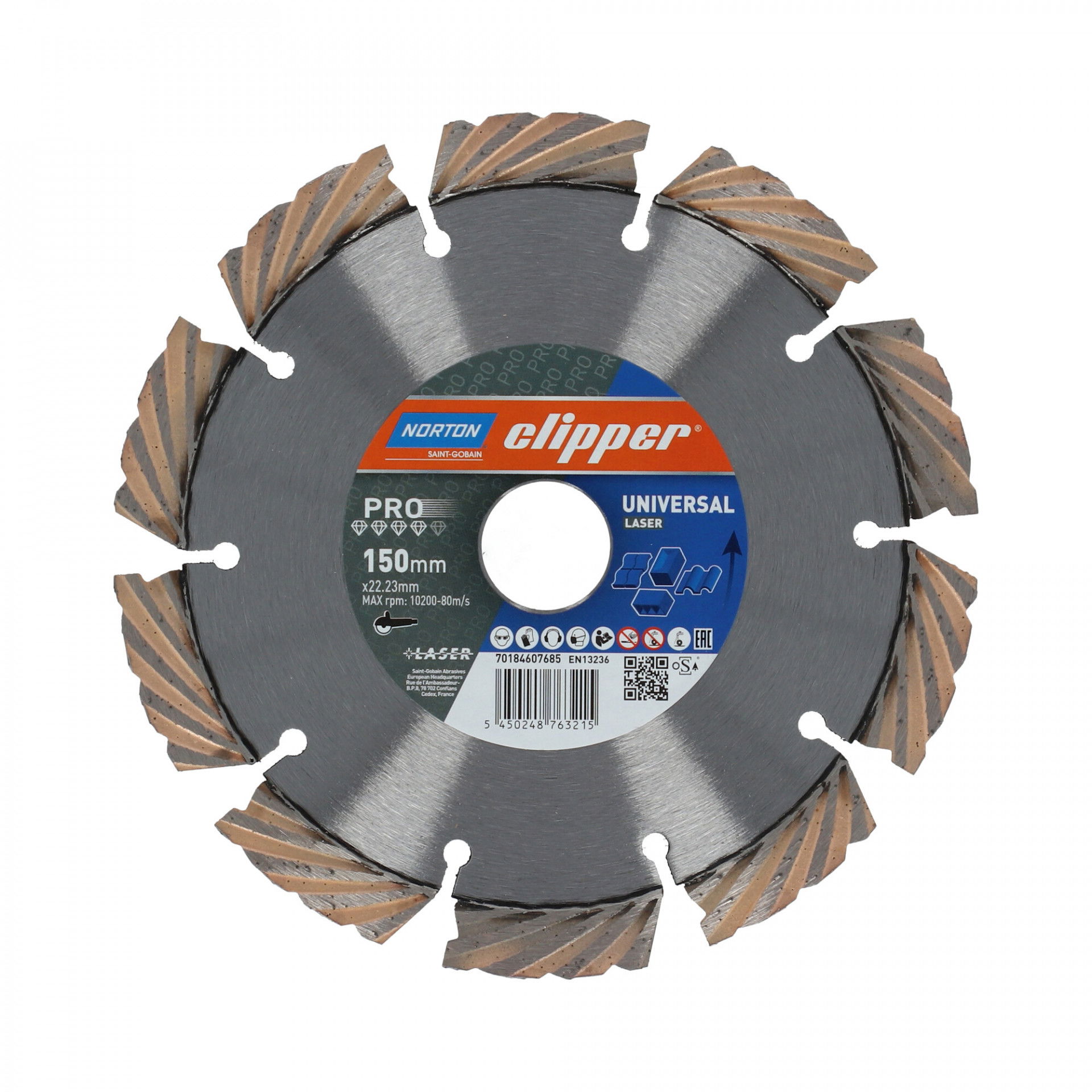 Norton Clipper Pro Universal Laser gyémánt vágókorong Ø150x22,23 mm termék fő termékképe