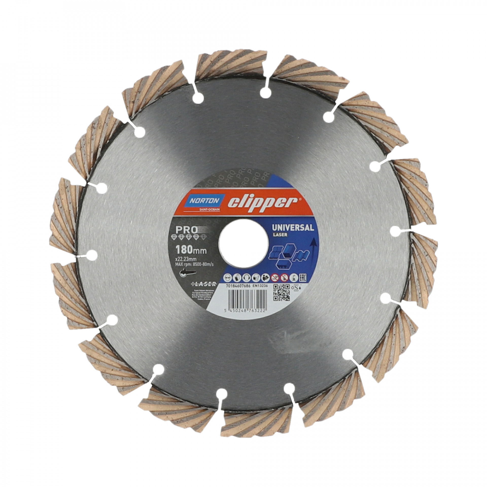 Norton Clipper Pro Universal Laser gyémánt vágókorong Ø180x22,23 mm termék fő termékképe