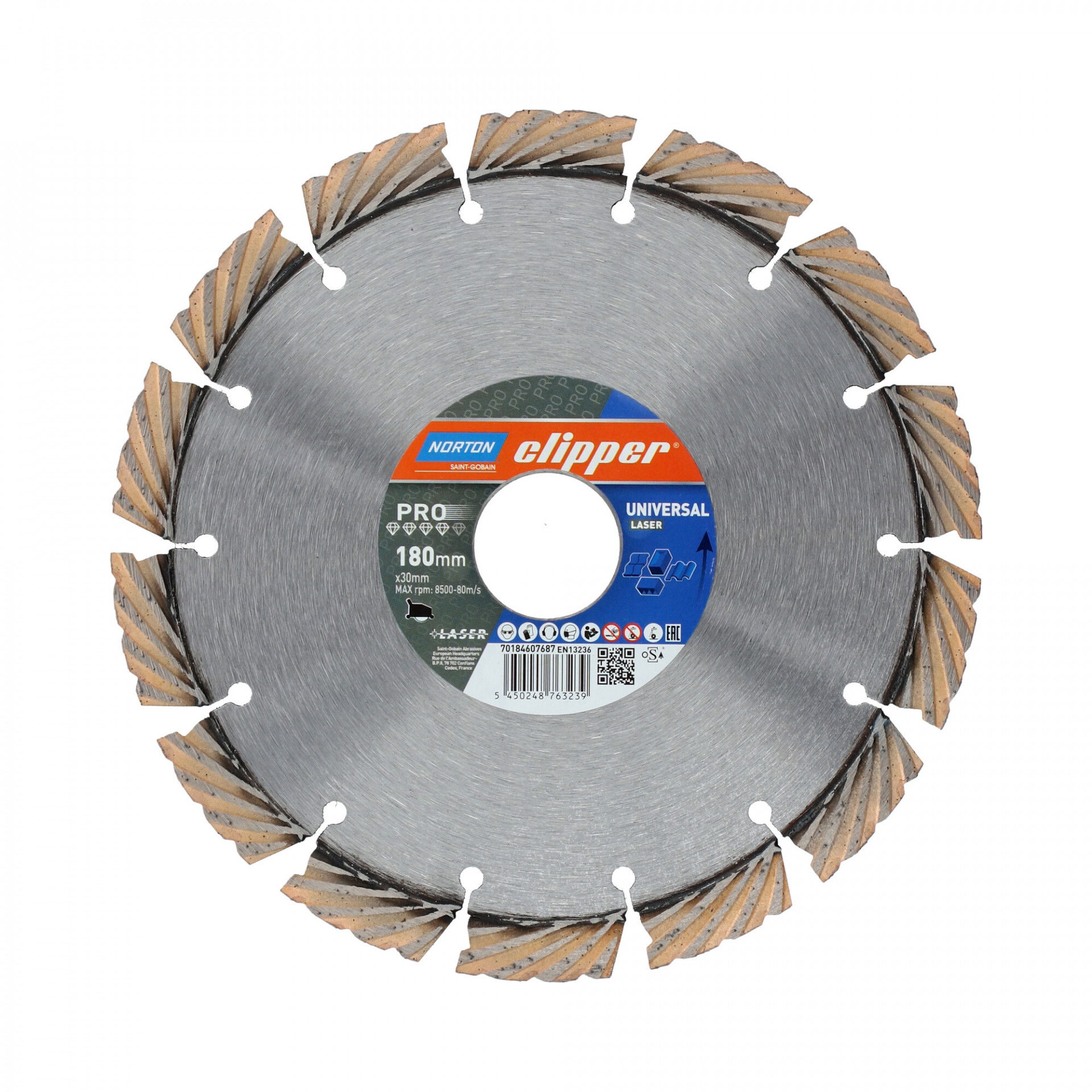 Norton Clipper Pro Universal Laser gyémánt vágókorong Ø180x30 mm termék fő termékképe