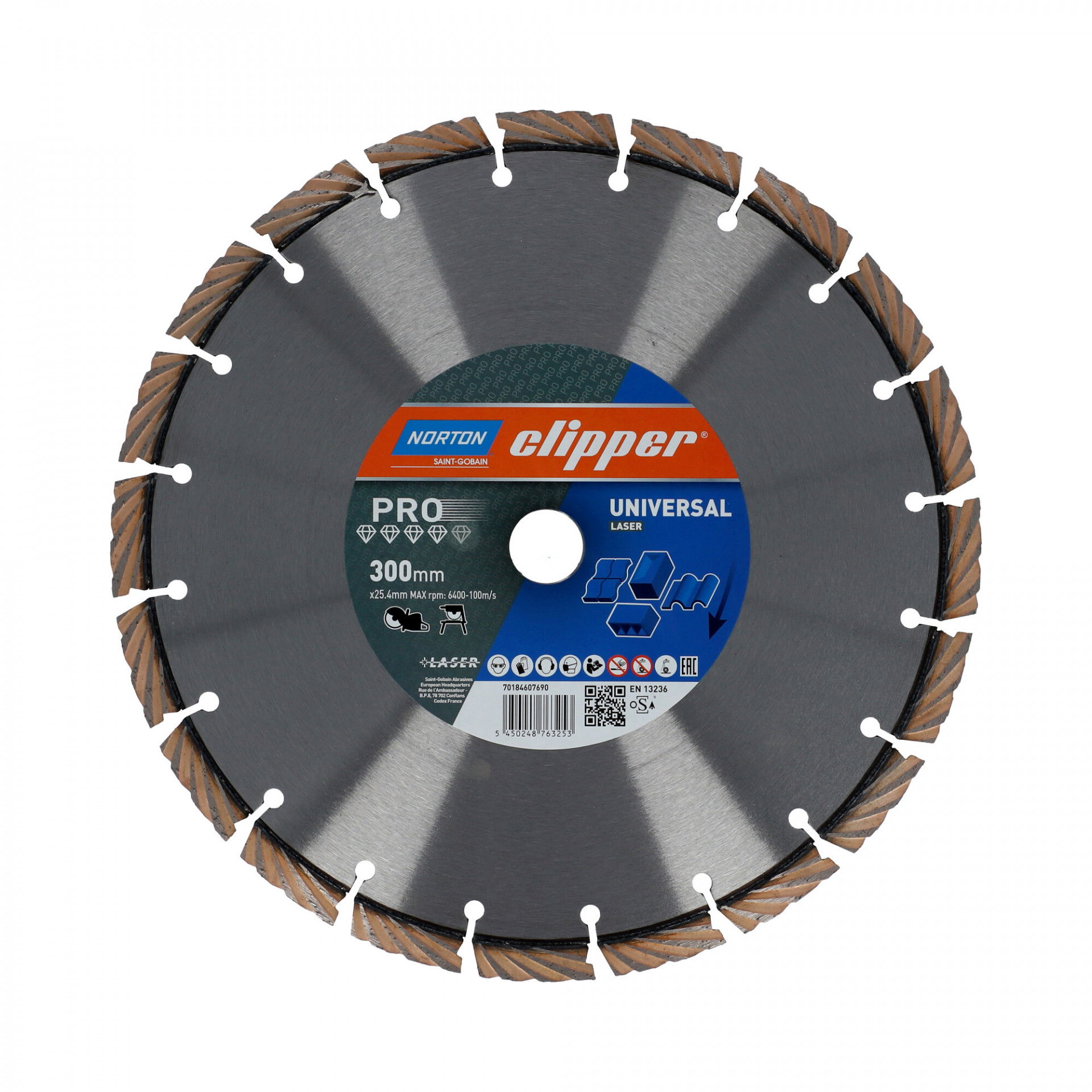 Norton Clipper Pro Universal Laser gyémánt vágókorong Ø300x25,4 mm termék fő termékképe