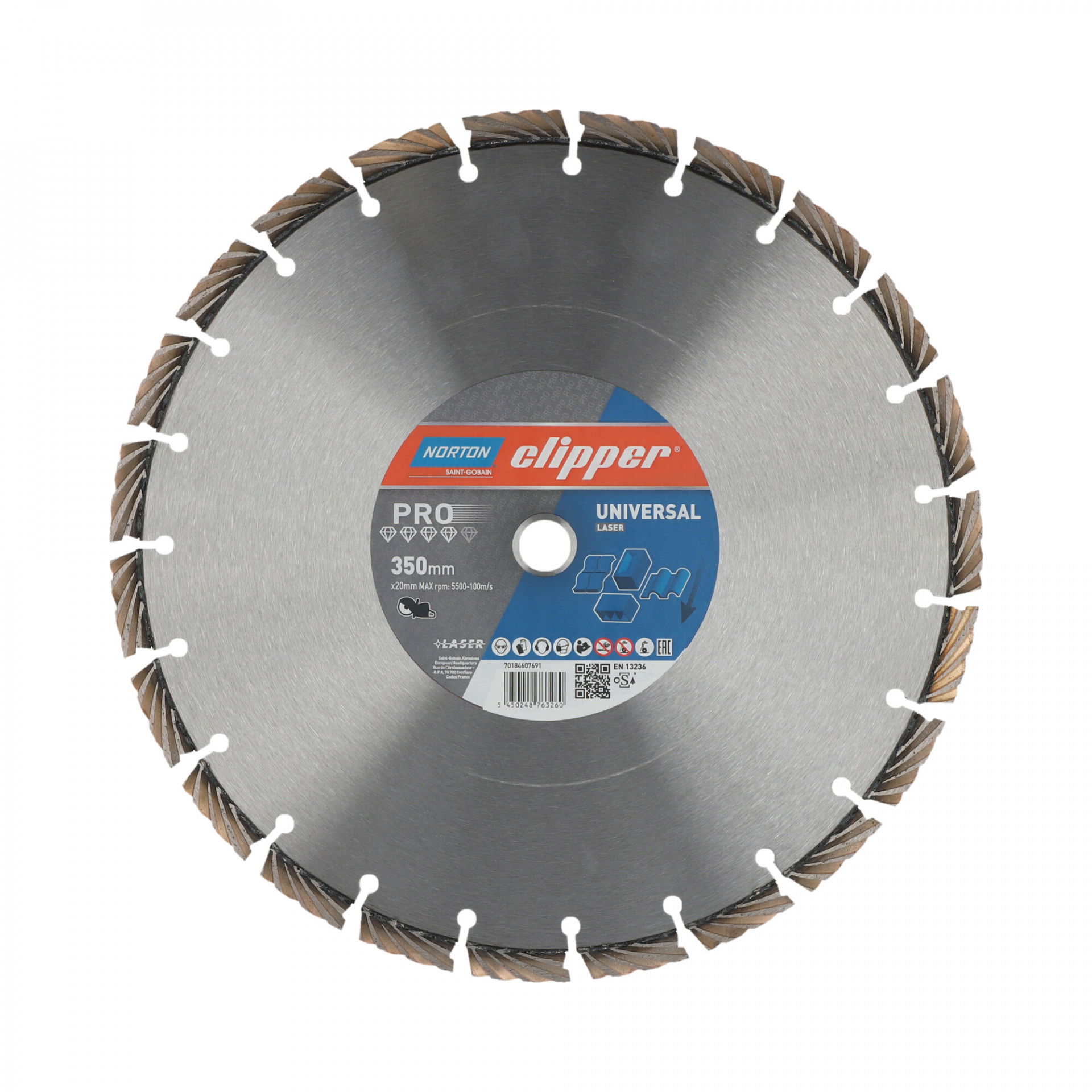 Norton Clipper Pro Universal Laser gyémánt vágókorong Ø350x20 mm termék fő termékképe