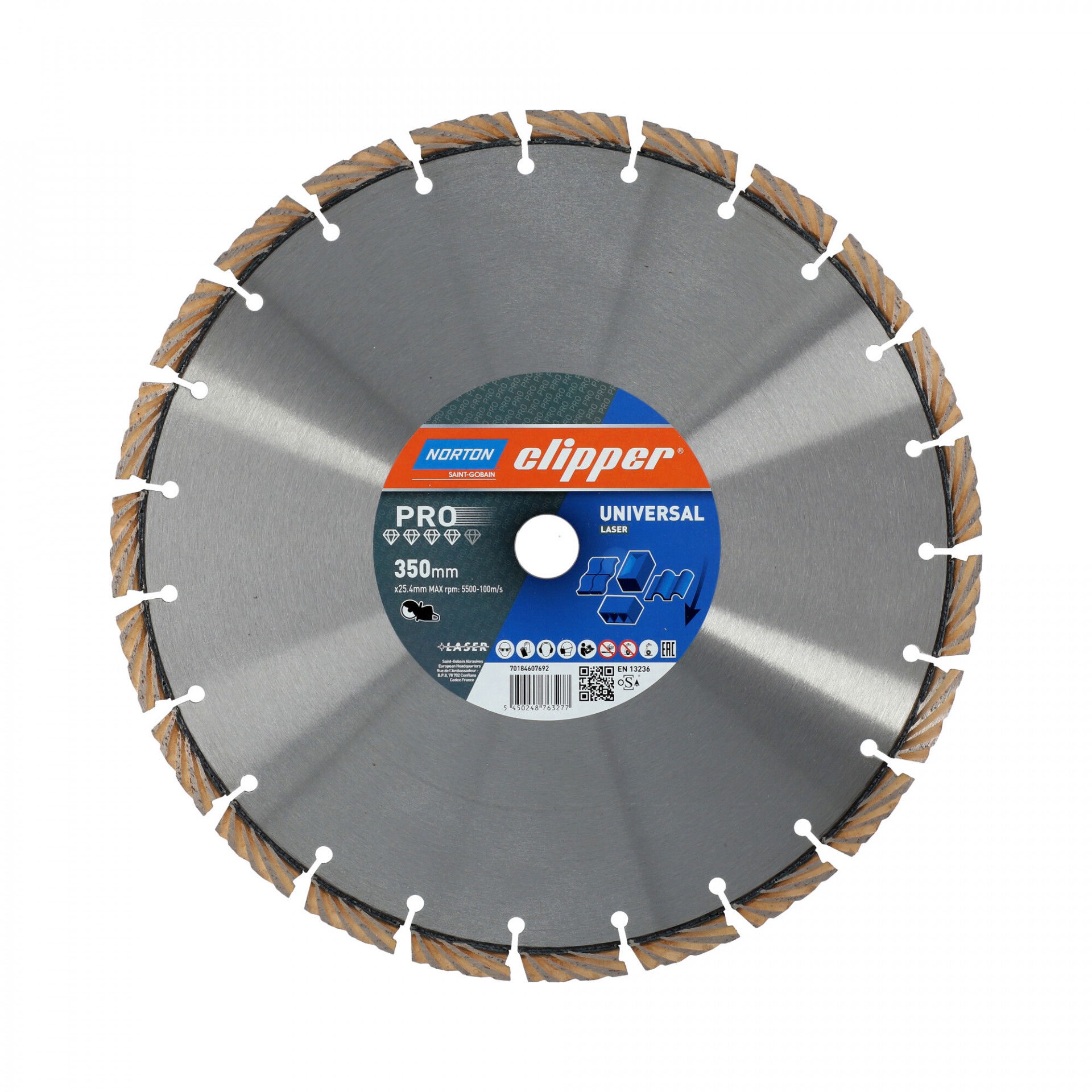 Norton Clipper Pro Universal Laser gyémánt vágókorong Ø350x25,4 mm termék fő termékképe