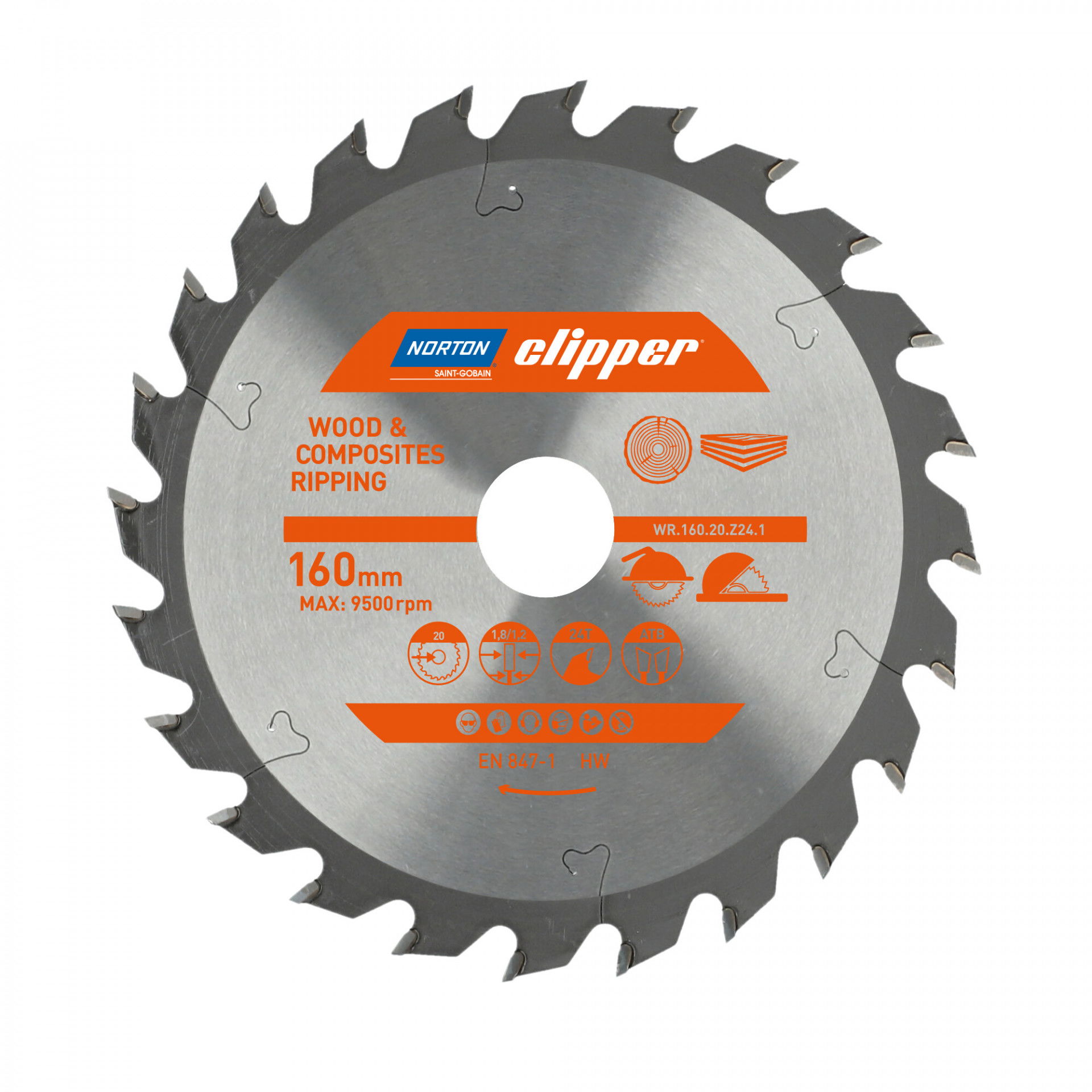 Norton Clipper Pro körfűrészlap Ø160x20mm termék fő termékképe