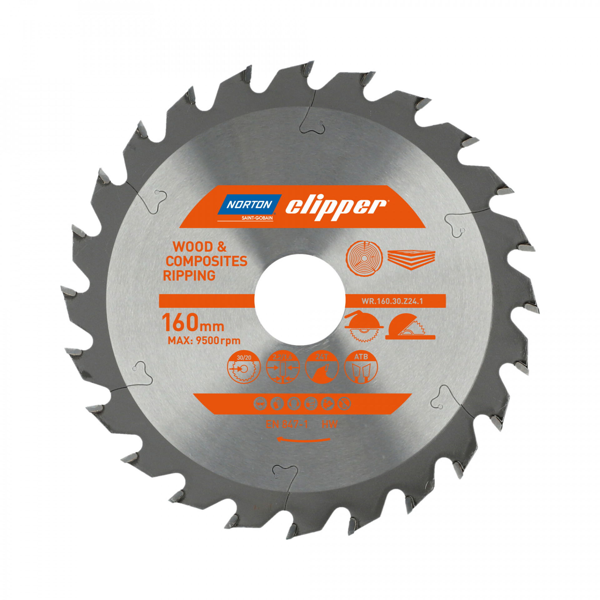 Norton Clipper Pro körfűrészlap Ø160x30/20mm termék fő termékképe