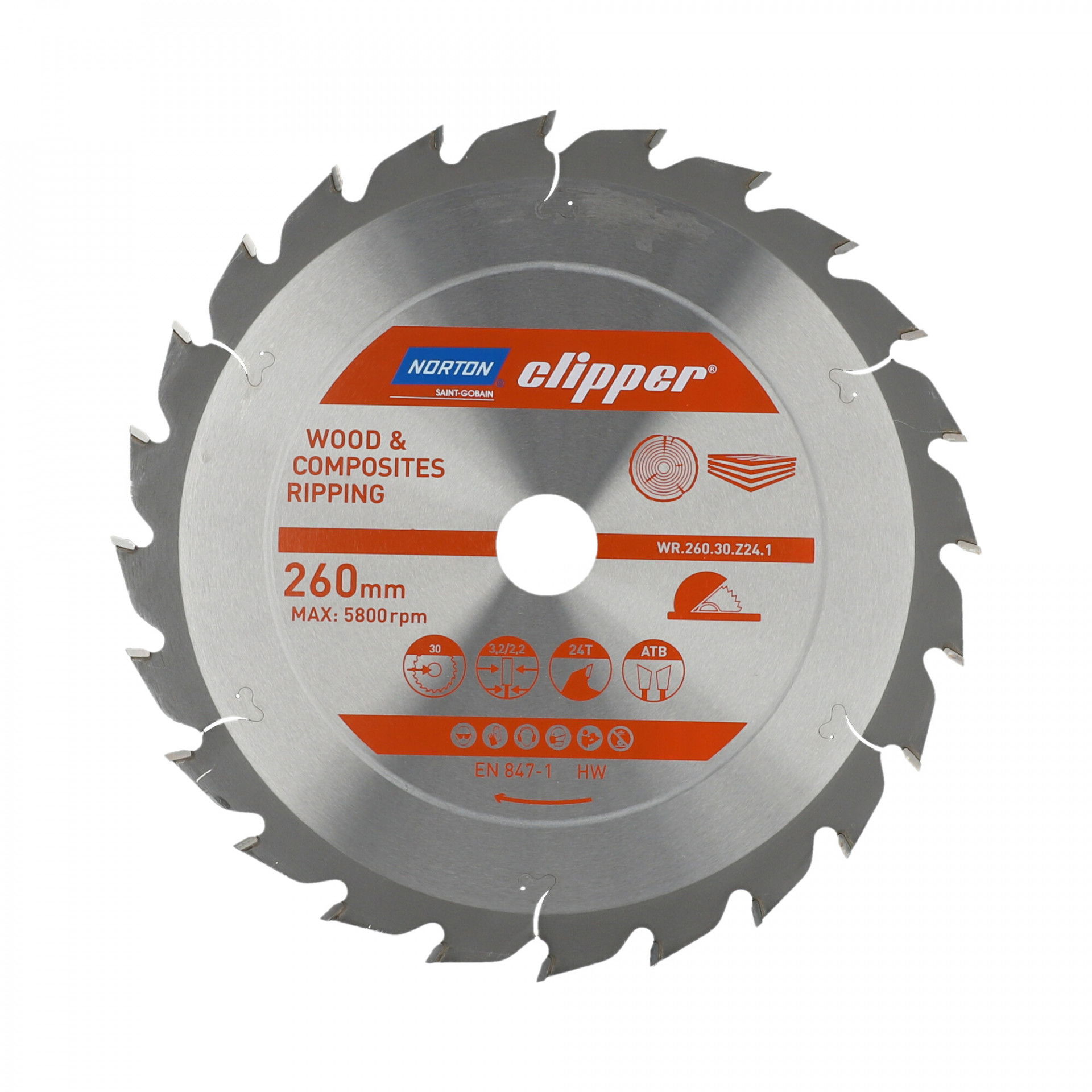 Norton Clipper Pro körfűrészlap Ø260x30mm termék fő termékképe