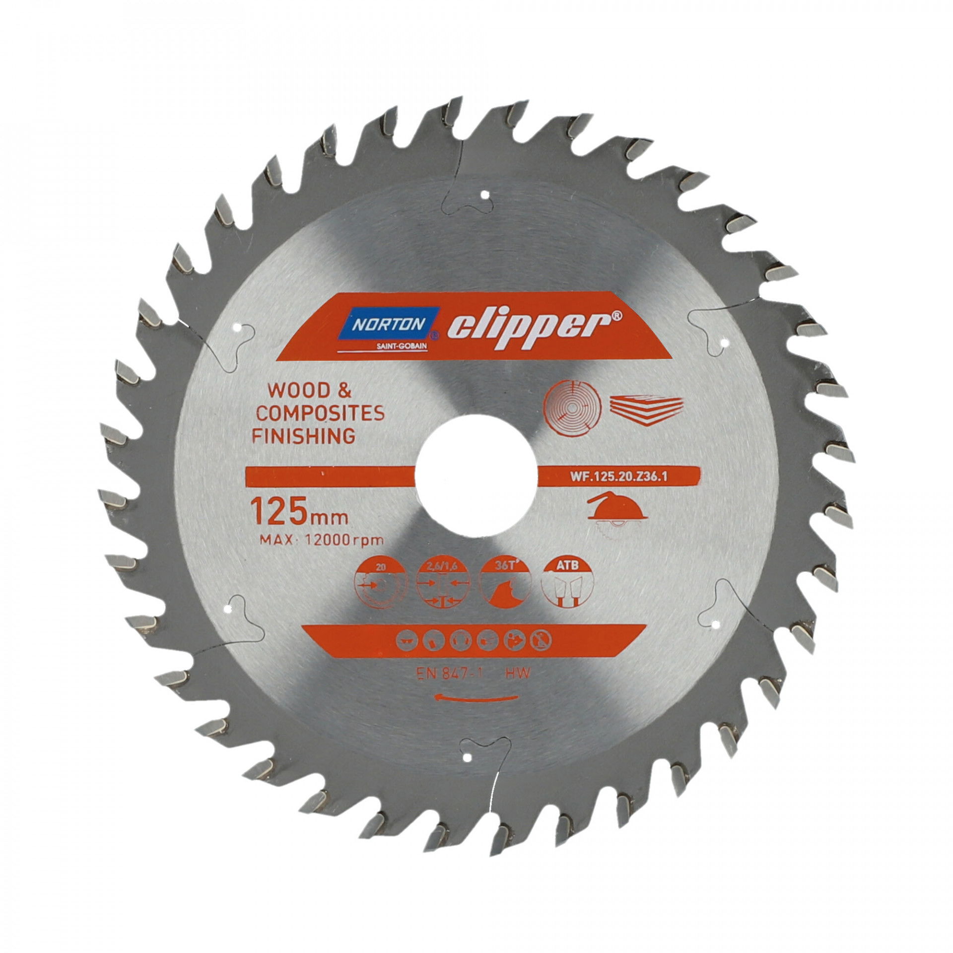 Norton Clipper Pro Wood Finishing körfűrészlap Ø125x20mm termék fő termékképe