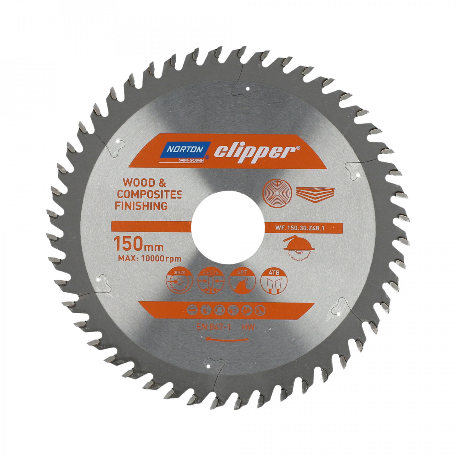 Norton Clipper Pro Wood Finishing körfűrészlap Ø150x30/20mm termék fő termékképe