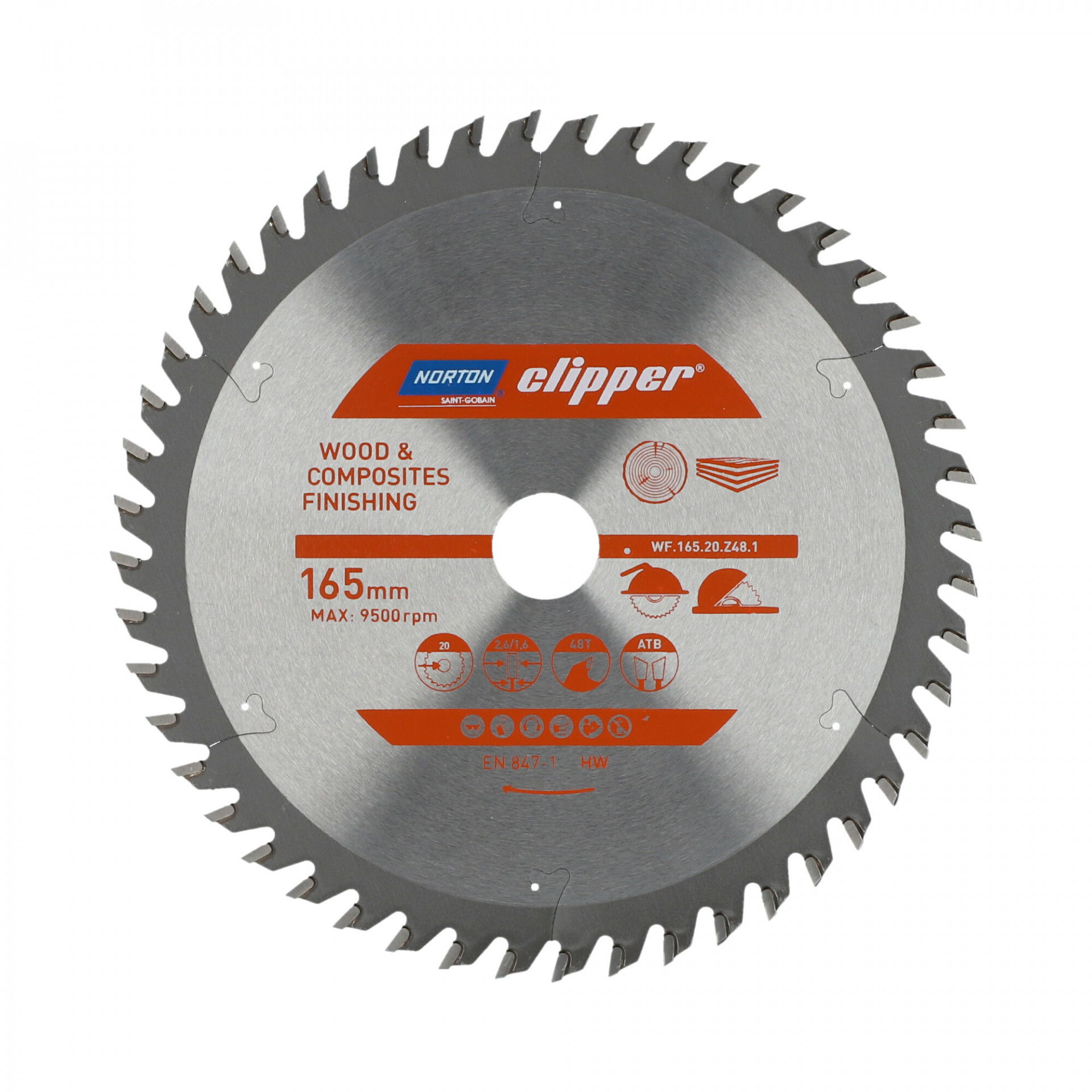 Norton Clipper Pro Wood Finishing körfűrészlap Ø165x20mm termék fő termékképe