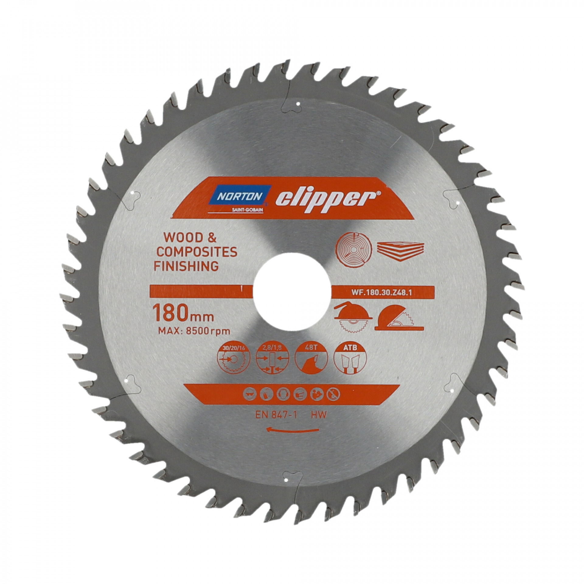 Norton Clipper Pro Wood Finishing körfűrészlap Ø180x30/20/16mm termék fő termékképe