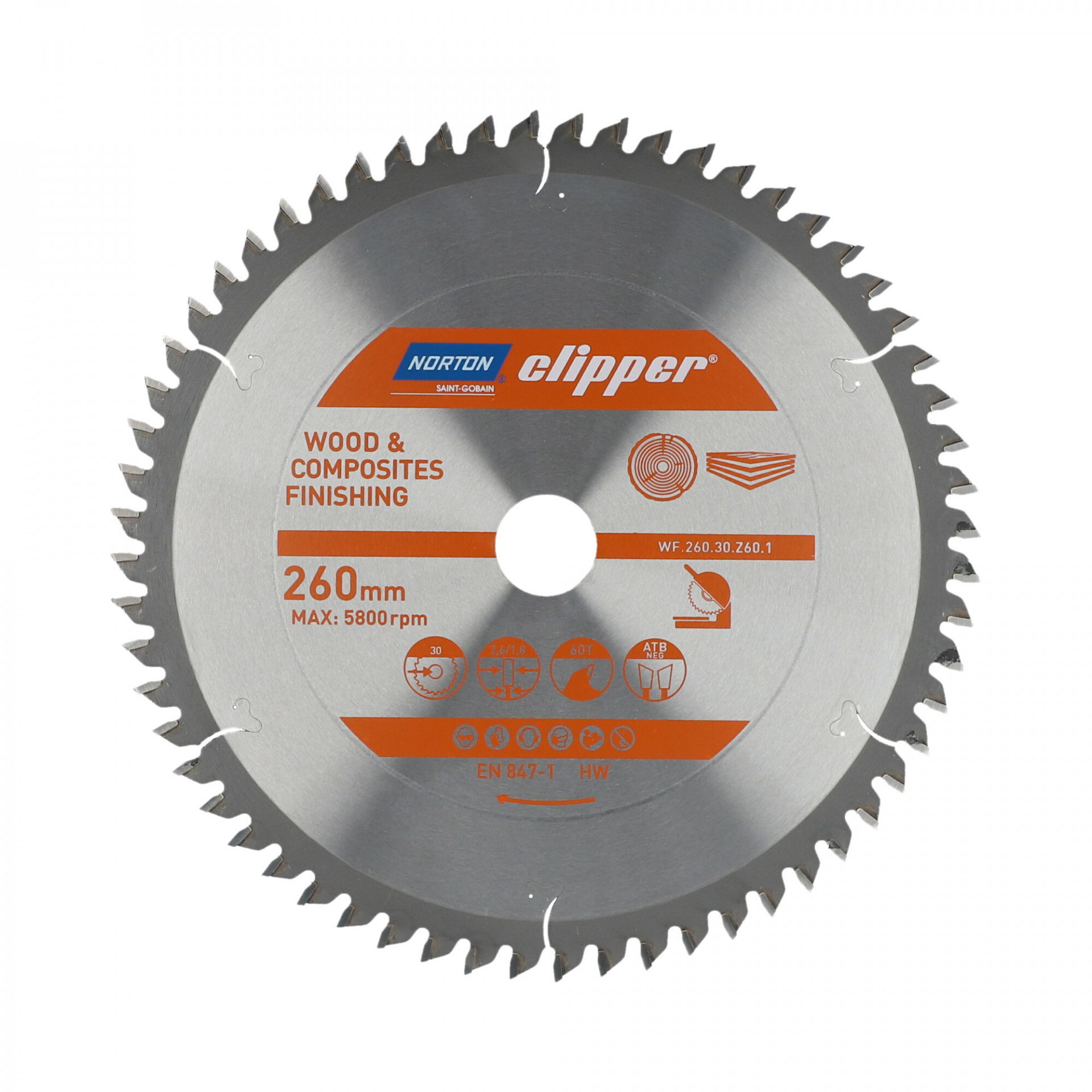 Norton Clipper Mitre körfűrészlap Ø260x30mm termék fő termékképe