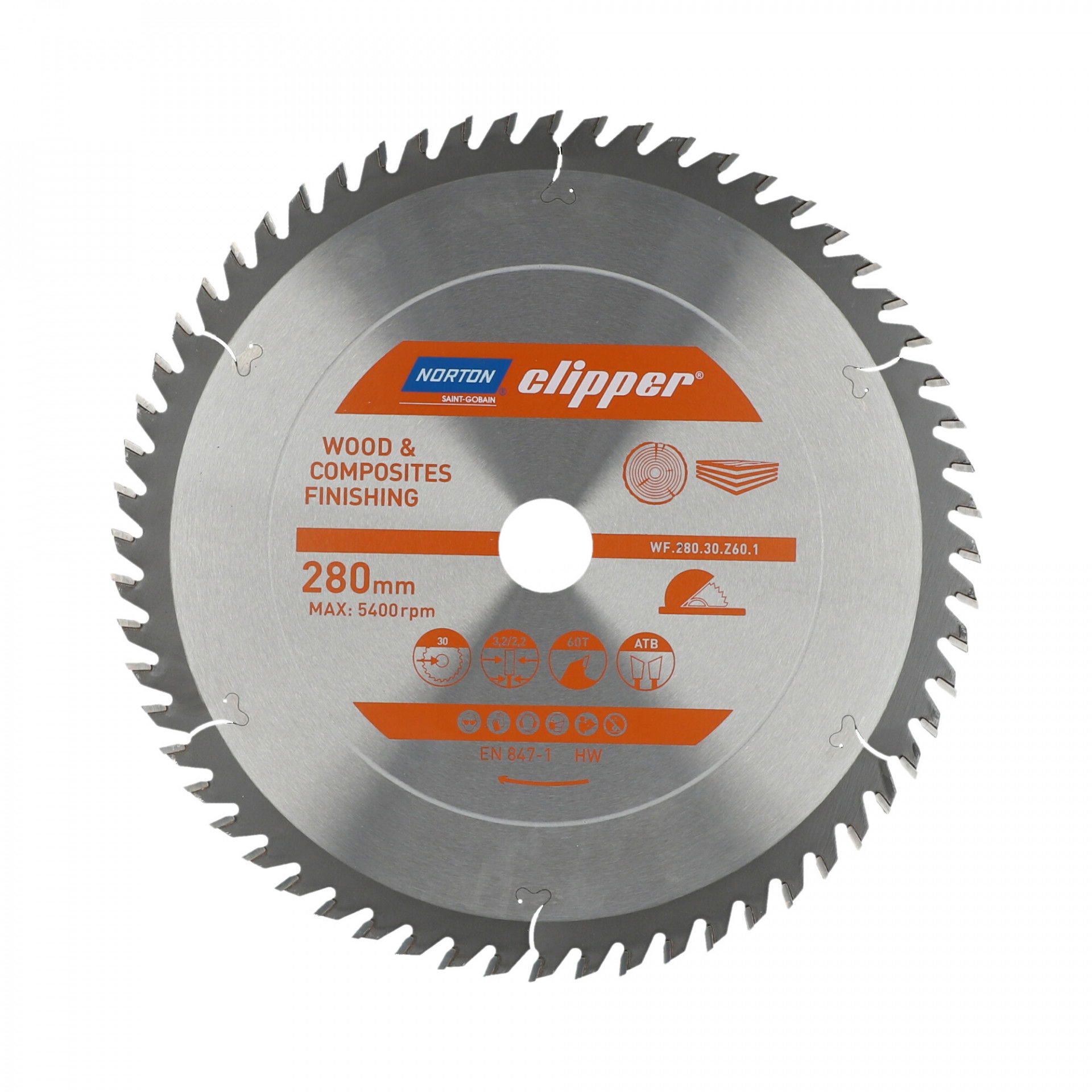 Norton Clipper Pro Wood Finishing körfűrészlap Ø280x30mm termék fő termékképe