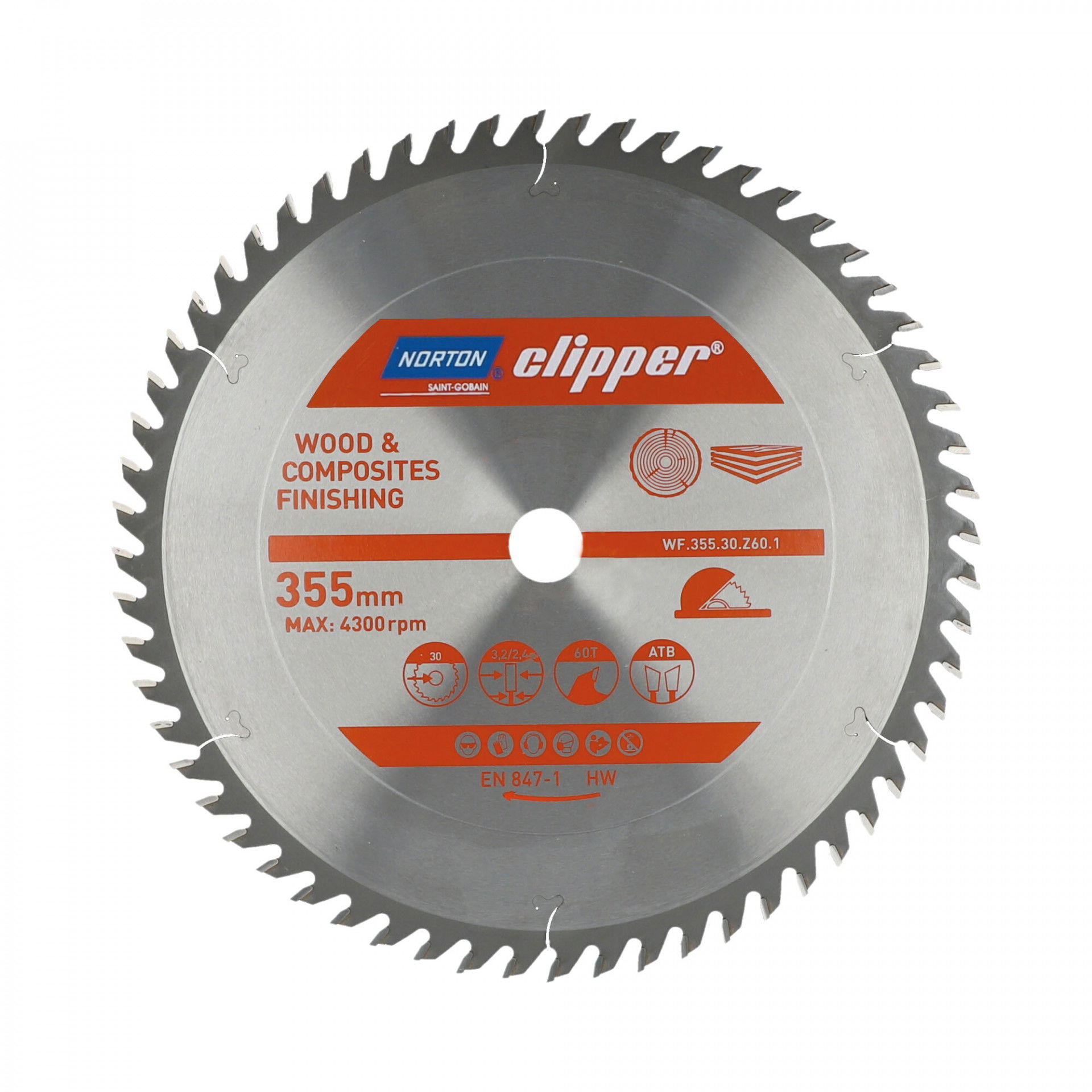 Norton Clipper Pro Wood Finishing körfűrészlap Ø355x30mm termék fő termékképe
