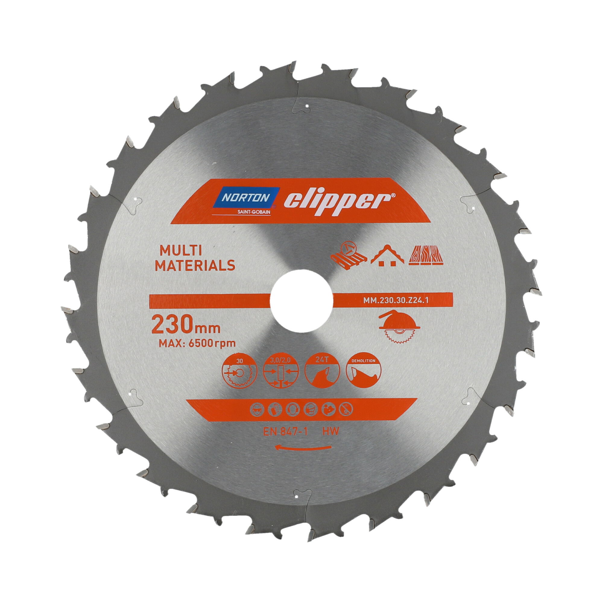 Norton Clipper Pro Multimaterial körfűrészlap Ø230x30 mm Z24 termék fő termékképe