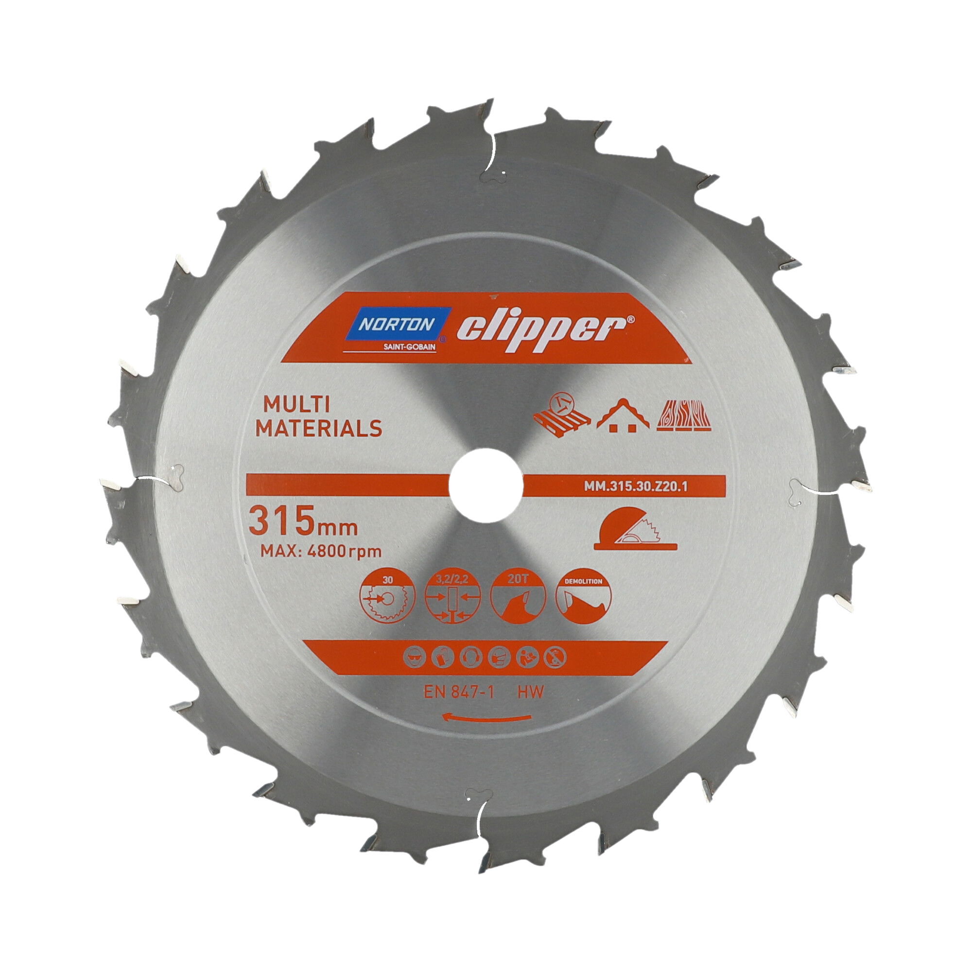 Norton Clipper Pro Multimaterial körfűrészlap Ø315x30 mm Z20 termék fő termékképe
