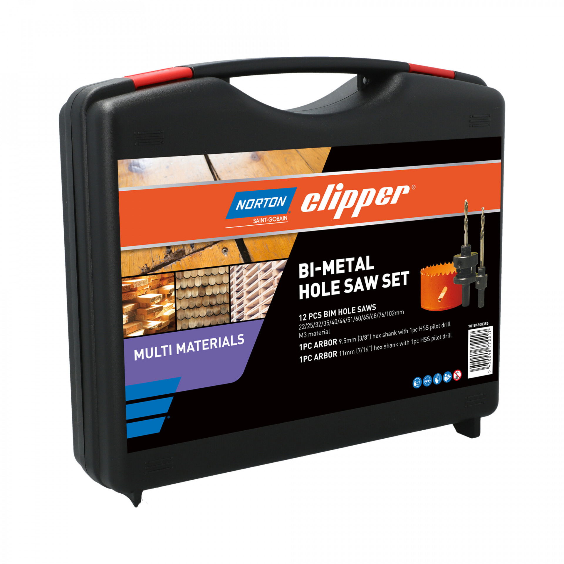 Norton Clipper BIM fúrókorona készlet Ø22-102 mm 12+2 részes termék fő termékképe