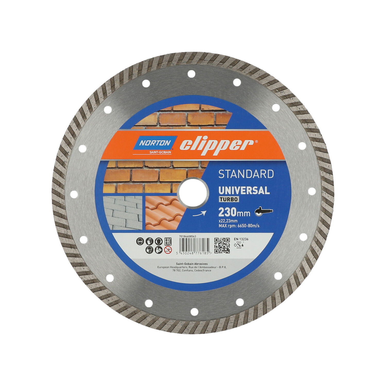 Norton Clipper Standard Universal Turbo gyémánt vágókorong Ø230x22,23 mm termék fő termékképe