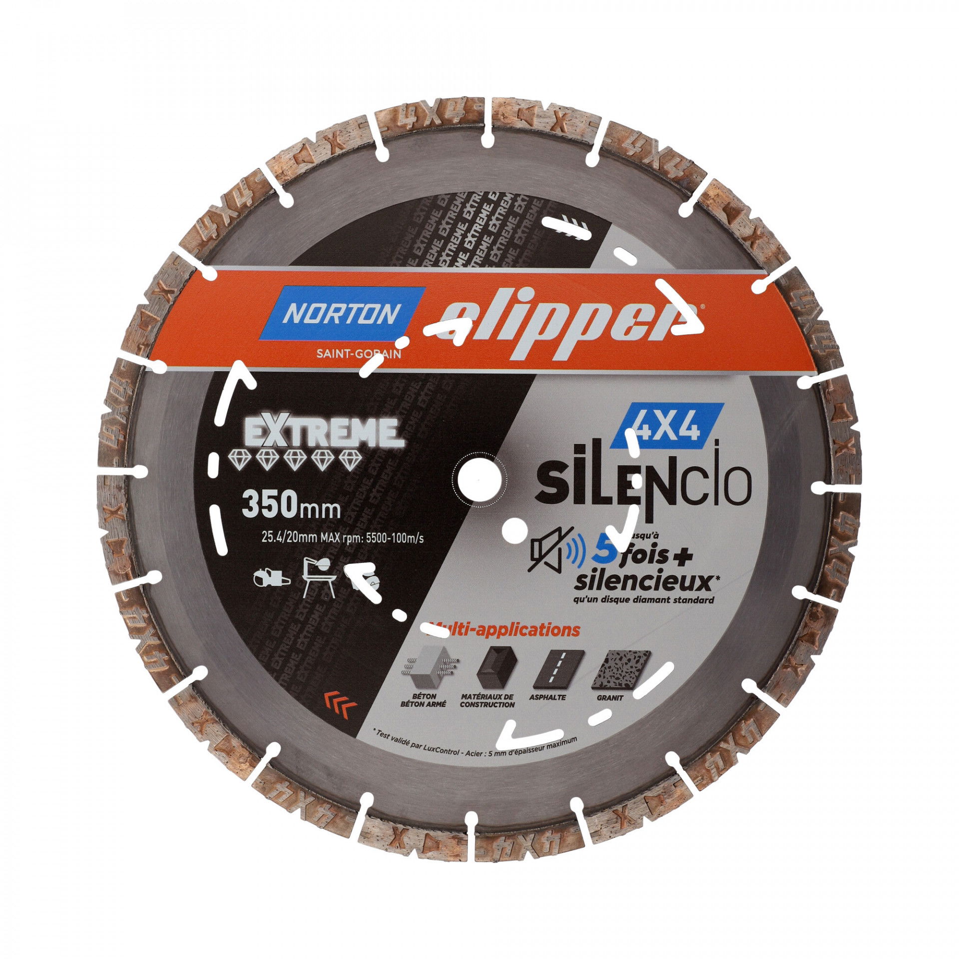 Norton Clipper Extreme 4X4 Silencio gyémánt vágókorong Ø350x25,4/20 mm termék fő termékképe