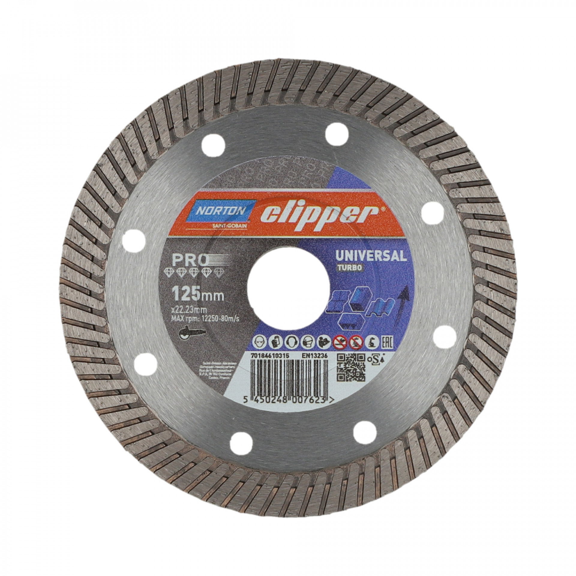 Norton Clipper Pro Universal Turbo gyémánt vágókorong Ø125x22,23 mm termék fő termékképe
