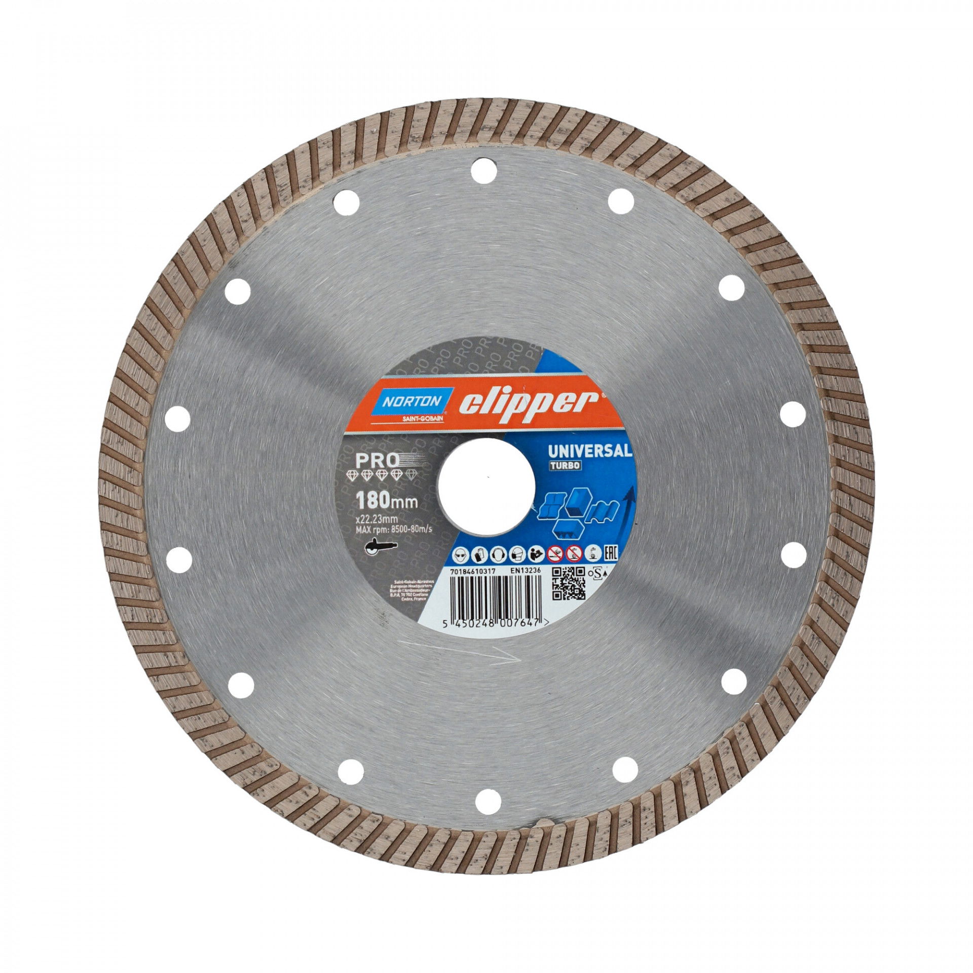 Norton Clipper Pro Universal Turbo gyémánt vágókorong Ø180x22,23 mm termék fő termékképe