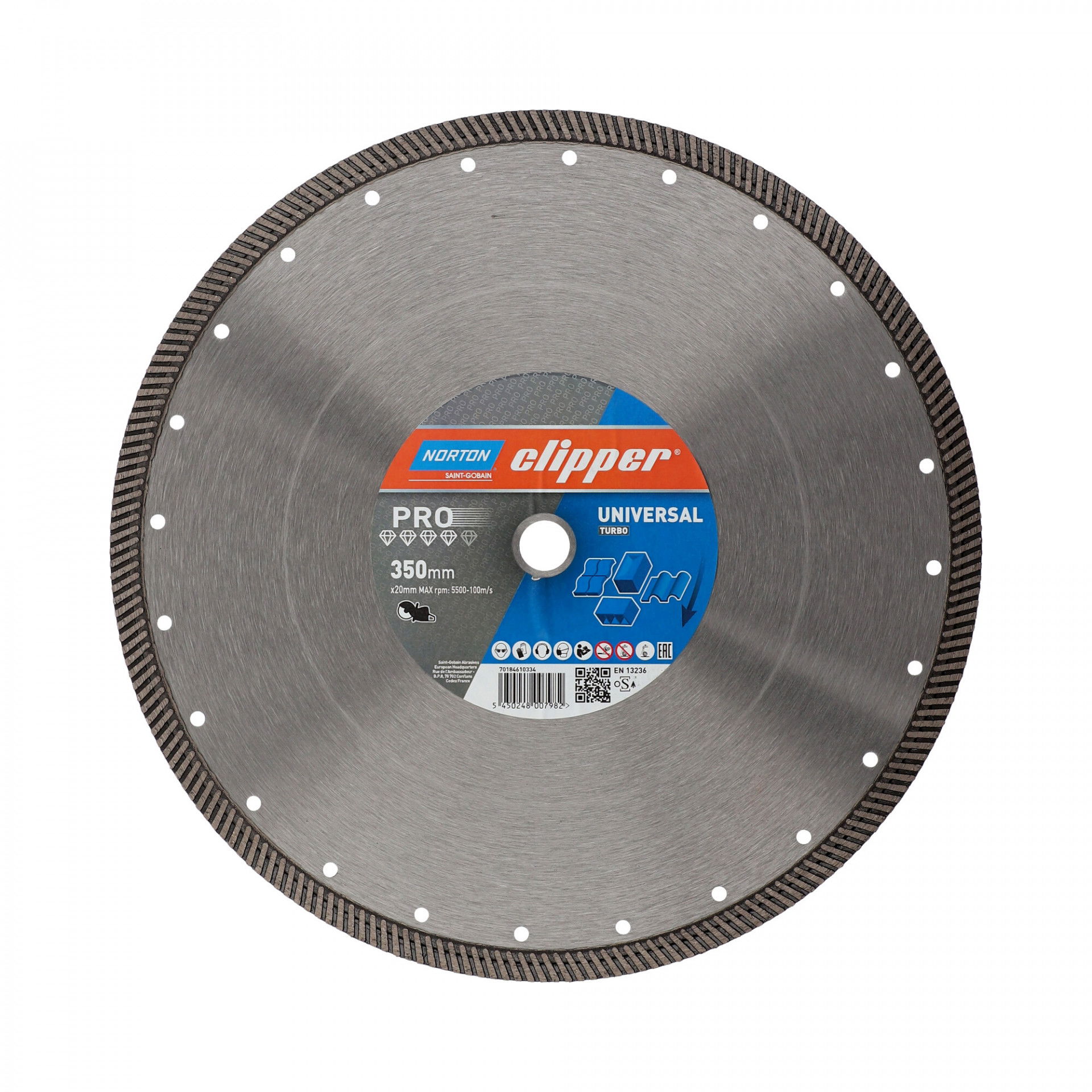 Norton Clipper Pro Universal Turbo gyémánt vágókorong Ø350x20 mm termék fő termékképe